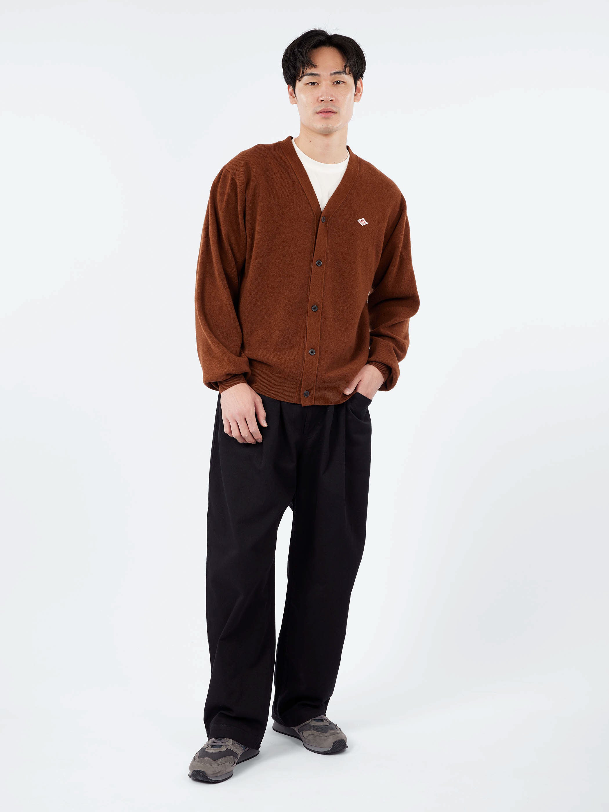 トップス 90s Mc e Lambswool V Neck Sweater44 Danton - Lambswool V-Neck Cardigan in Chocolate – gravitypope