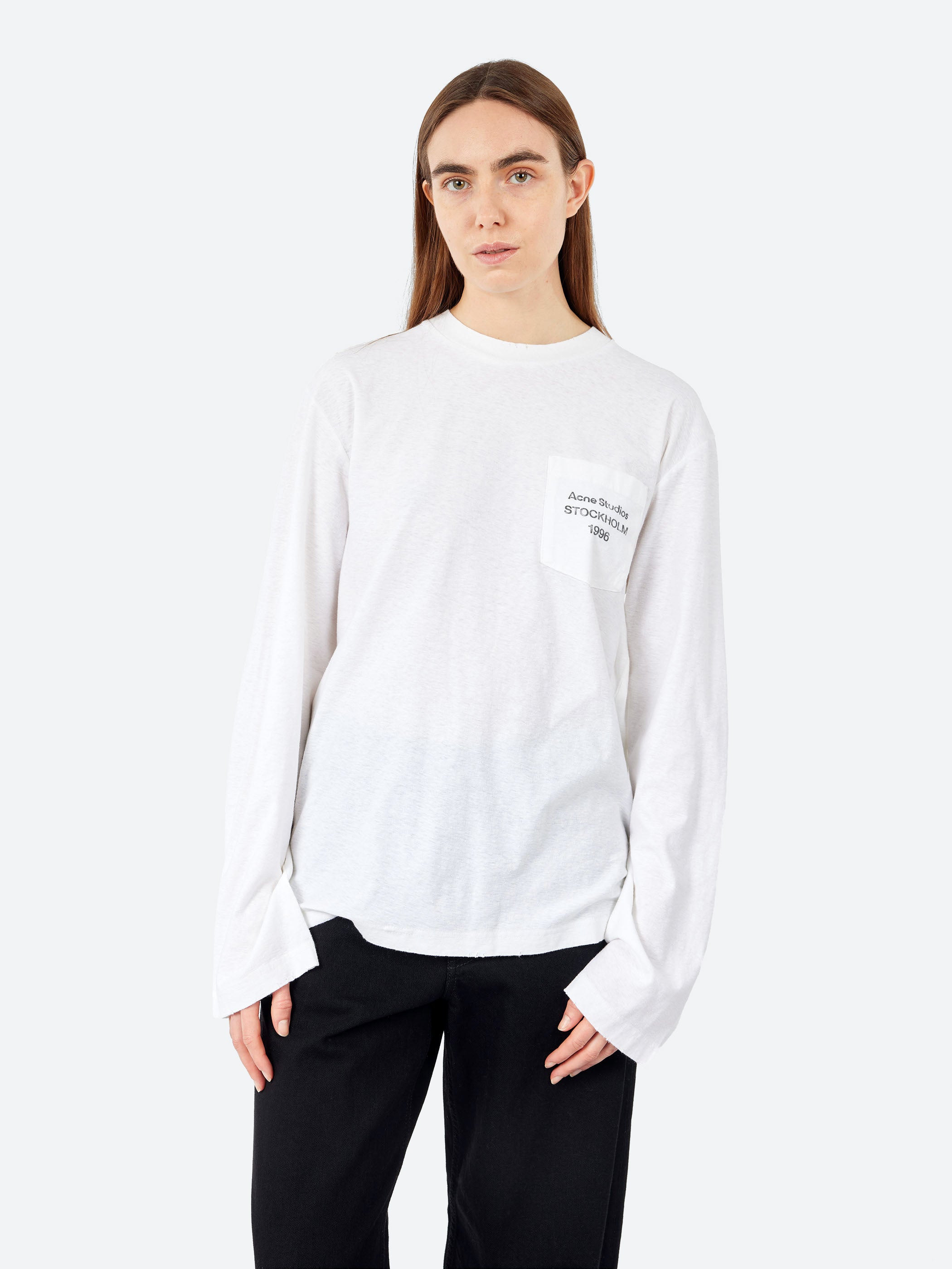 Acne Studios - Edden U Small 1996 Logo T-Shirt in White – gravitypope