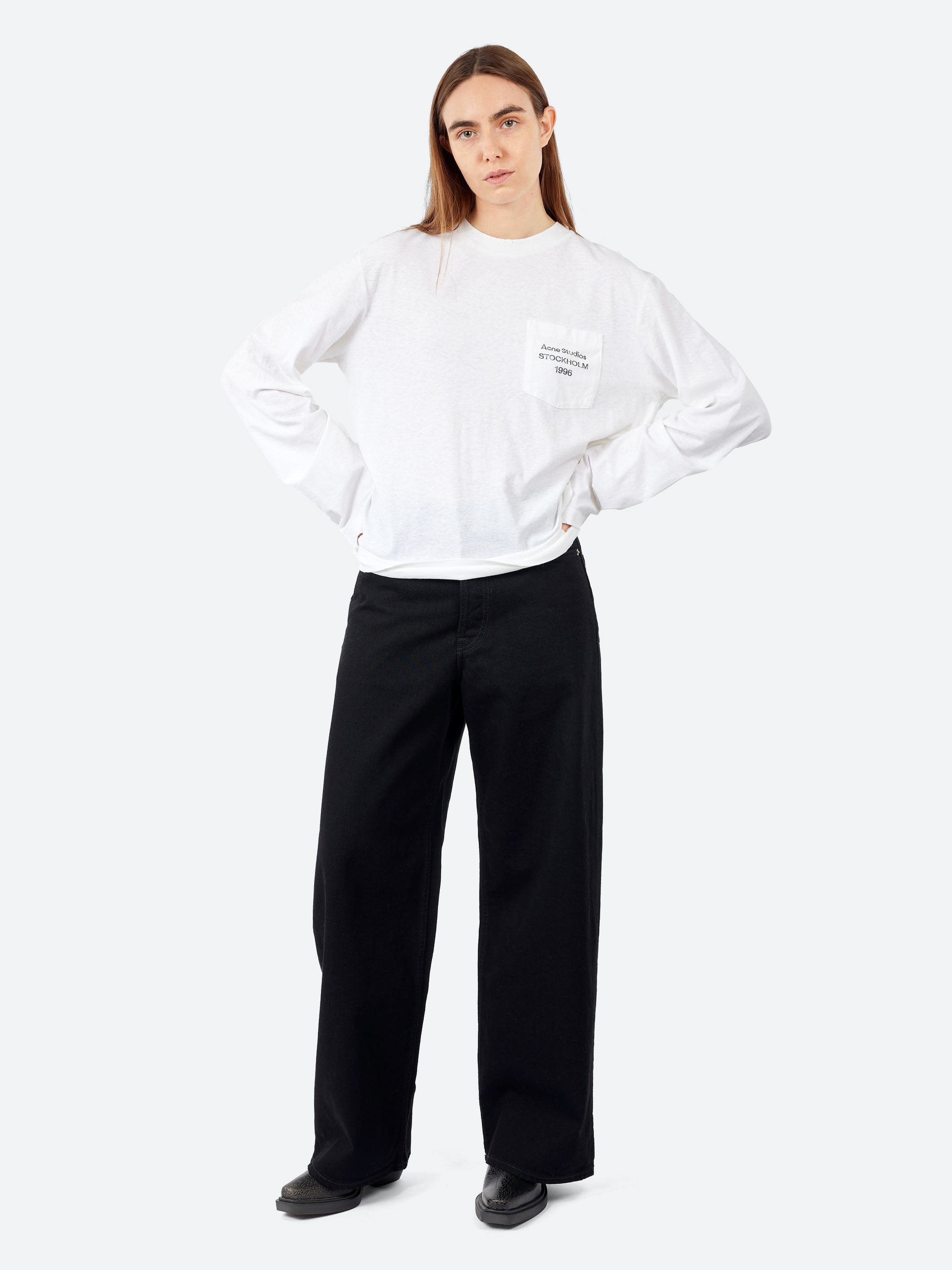 Acne Studios - Edden U Small 1996 Logo T-Shirt in White – gravitypope