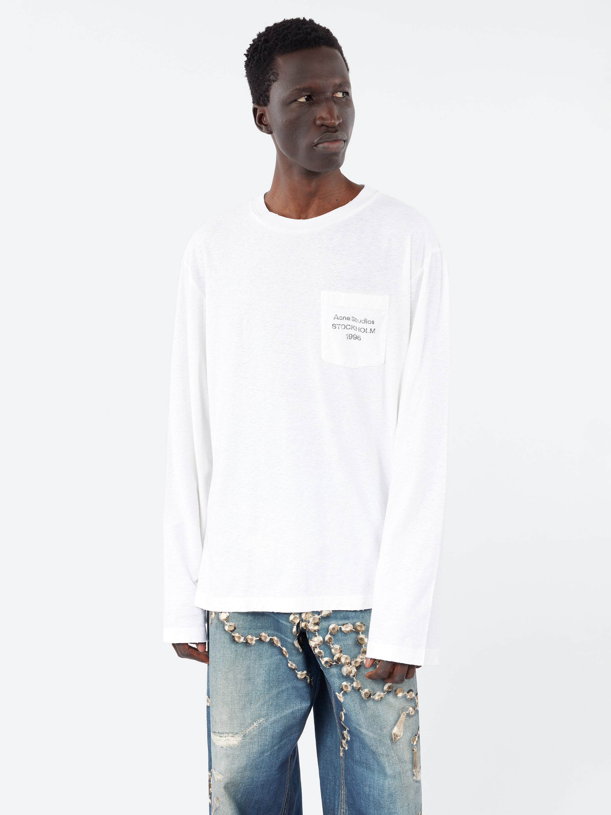Acne Studios - Edden U Small 1996 Logo T-Shirt in White – gravitypope