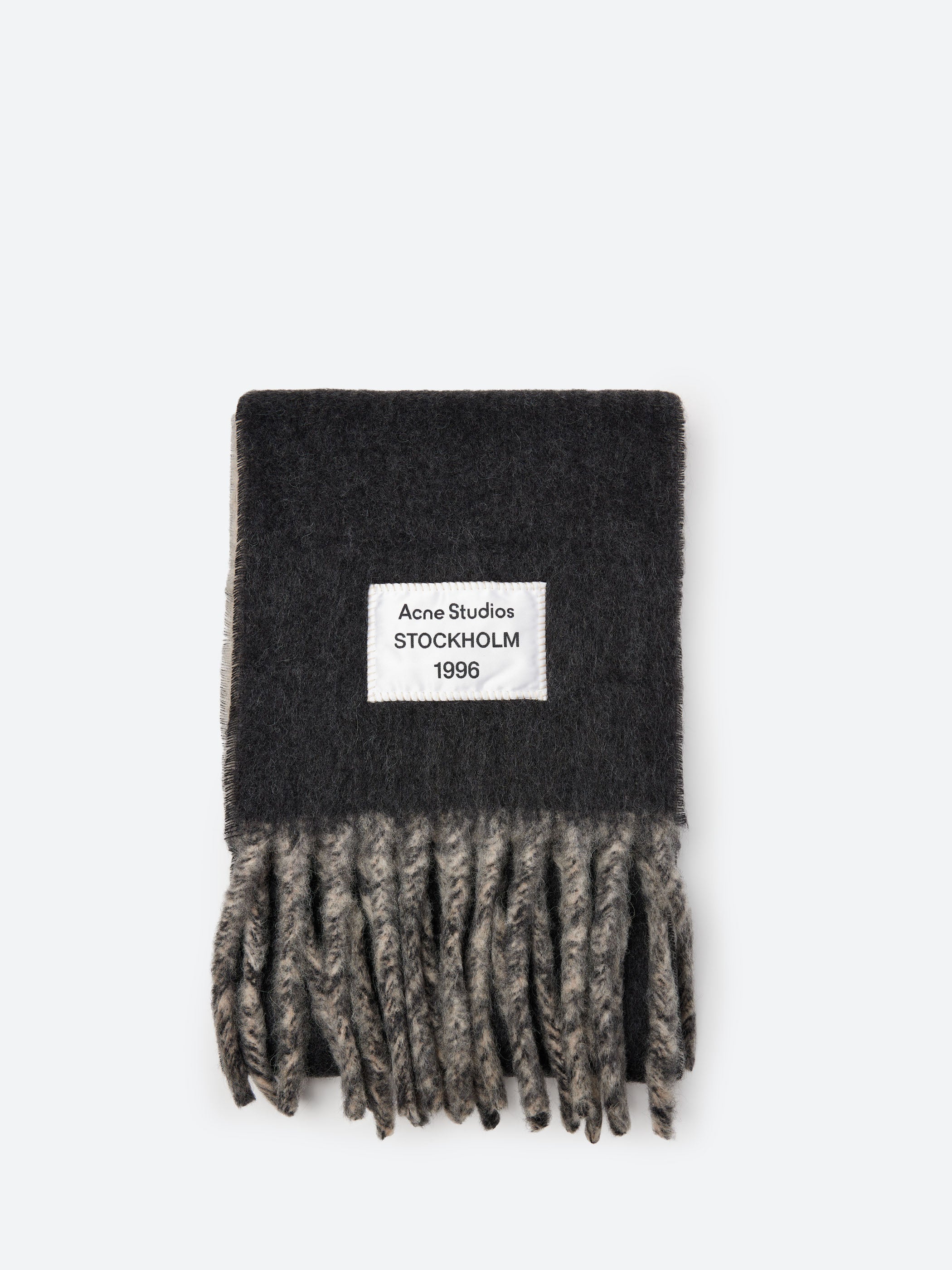 Acne Studios - Volly Scarf in Beige and Grey – gravitypope