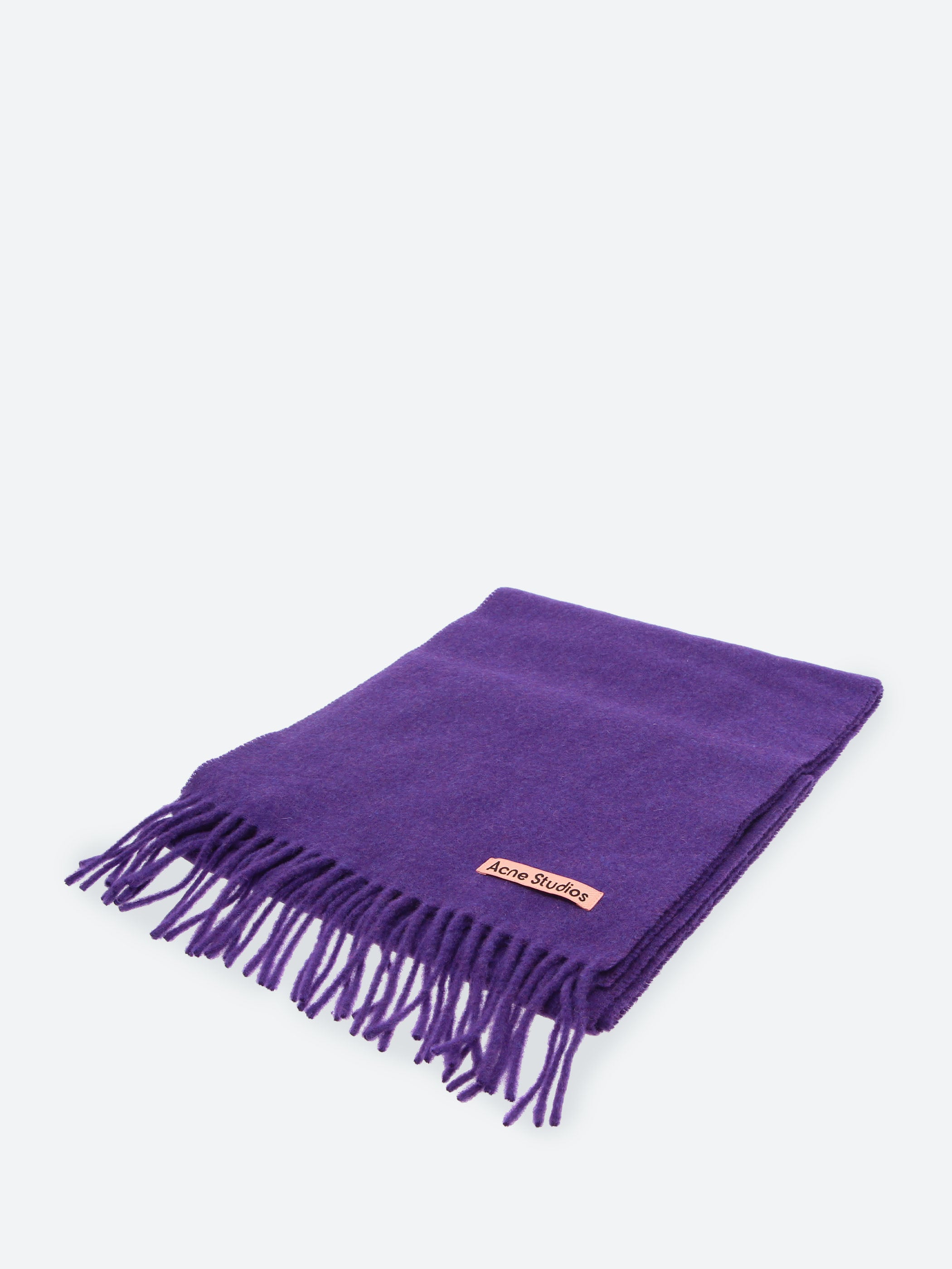 Fringe Wool Scarf - Skinny