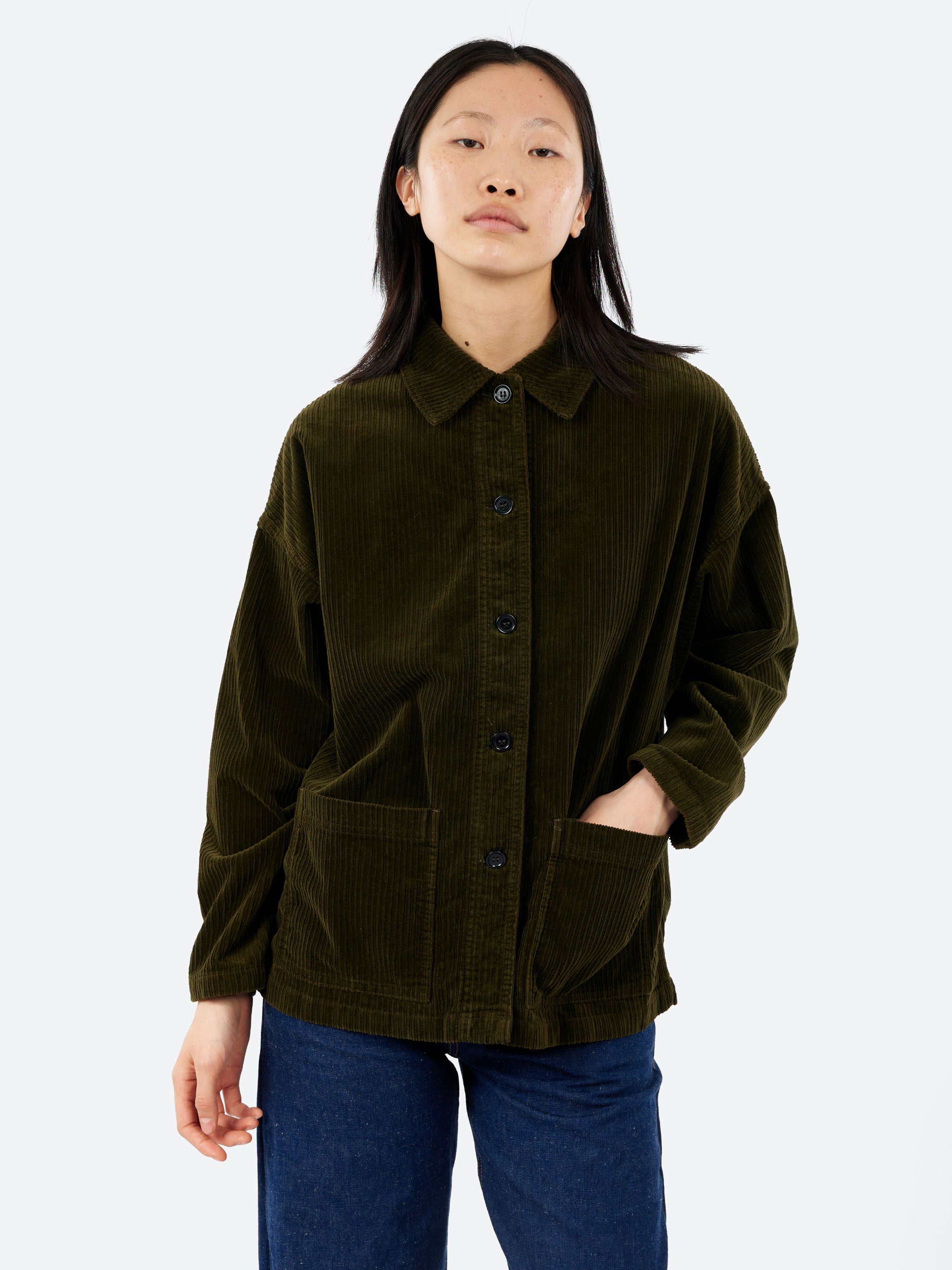 VETRA コーデュロイ ジャケット 42 Vetra】Navy Stiff Corduroy French Chore Blazer – Blue Beach Denim