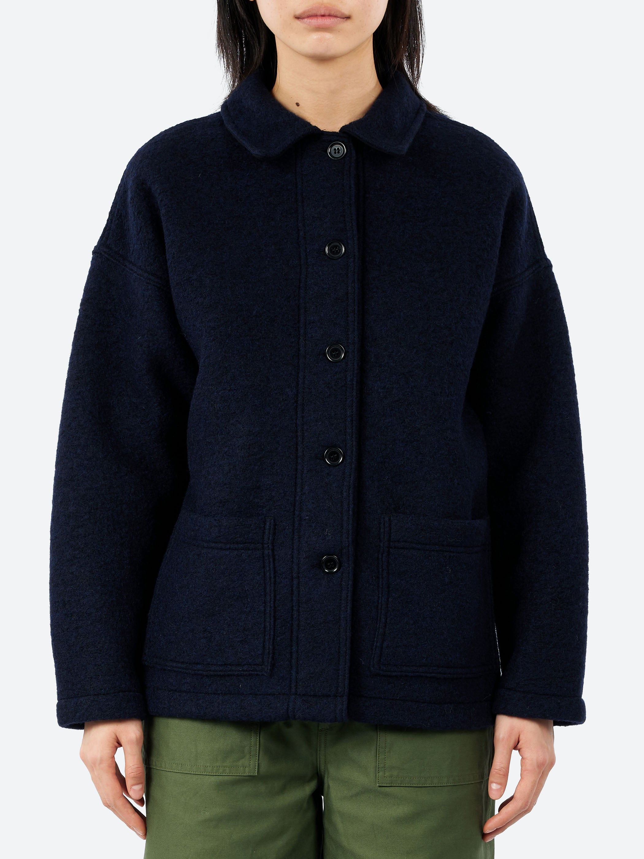 Vetra - No. 4 Workwear Jacket in Black Wool Melton – gravitypope