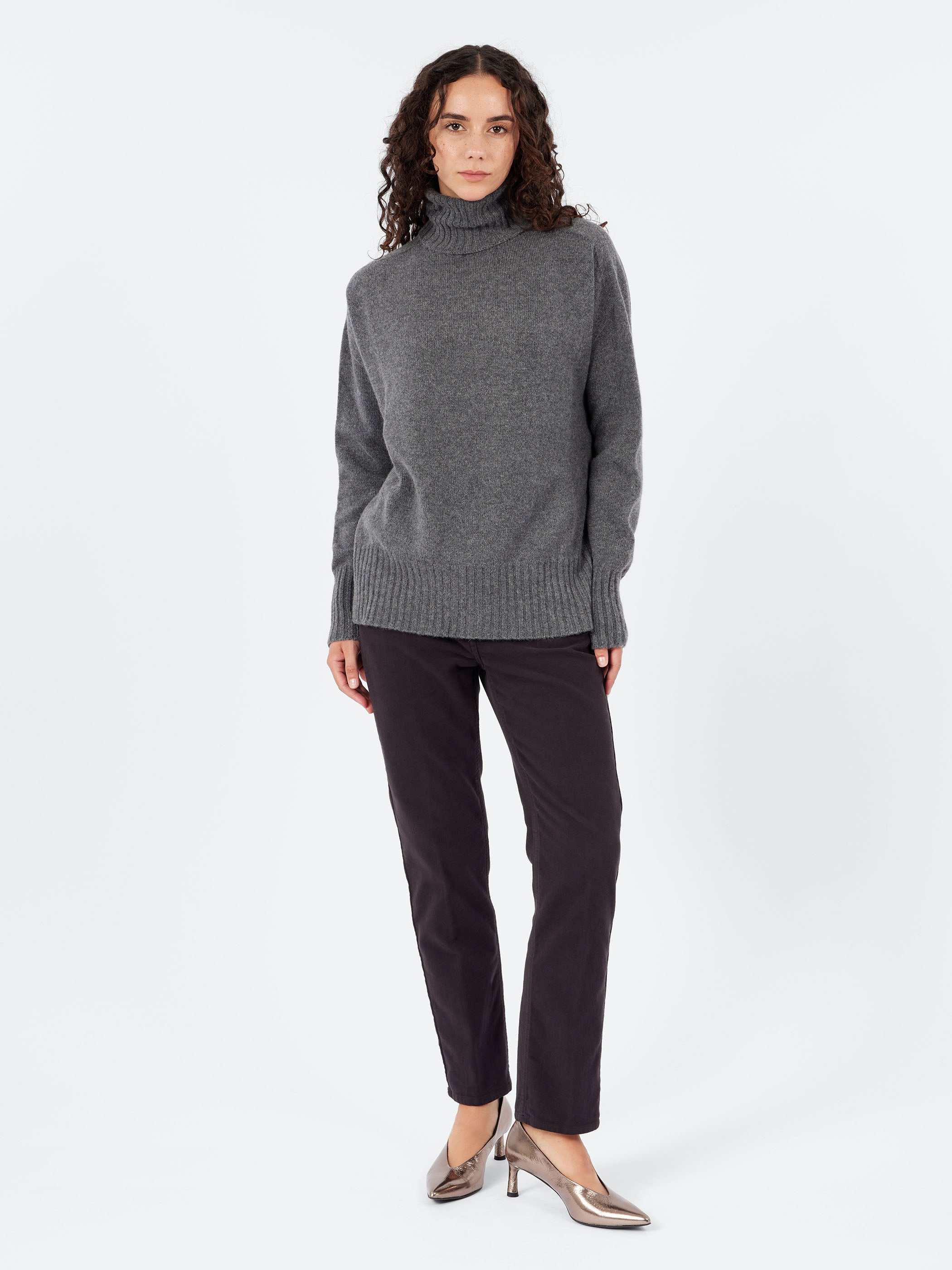 Turtleneck with Side Slits