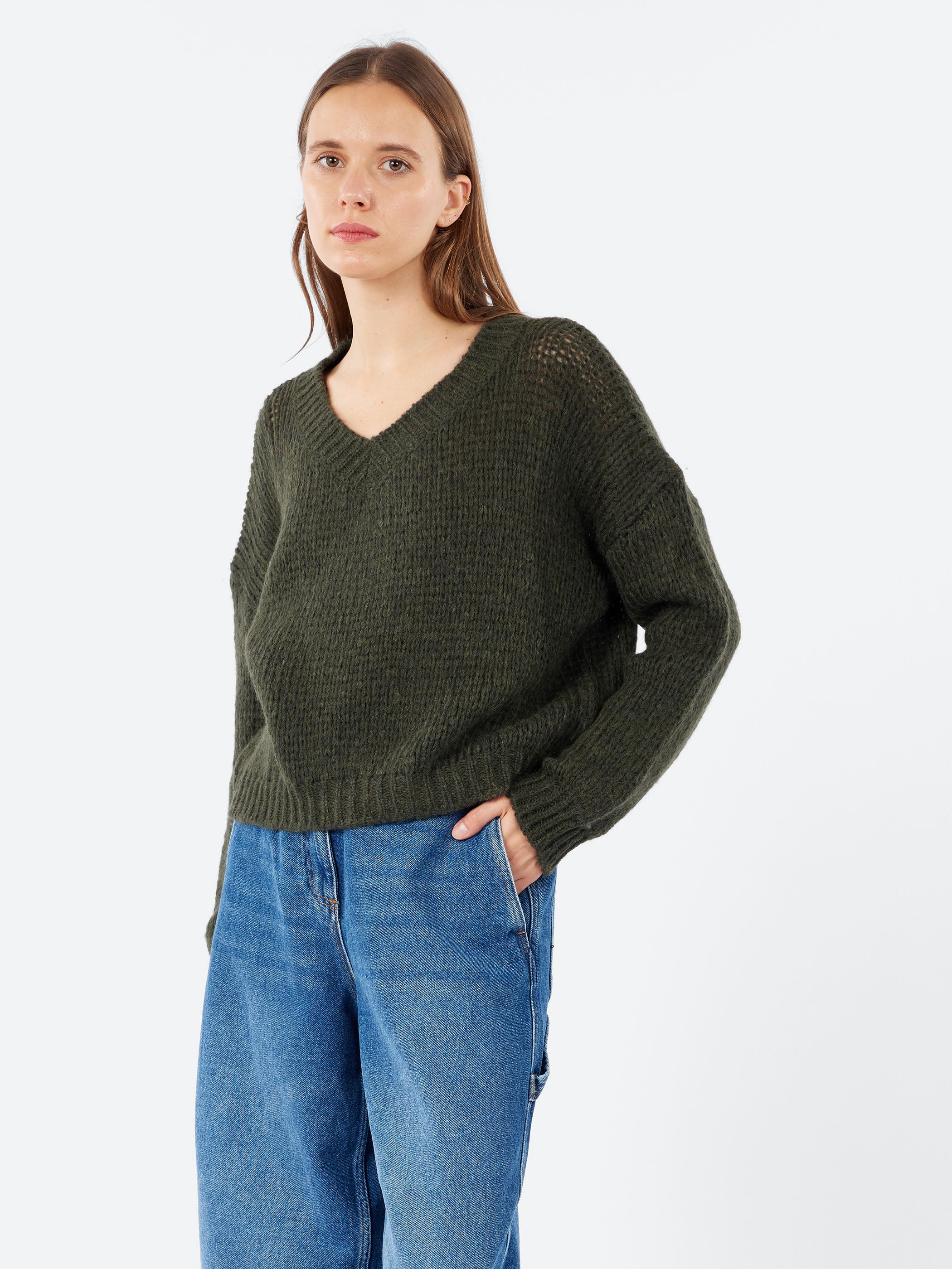Alpaca V-Neck Sweater