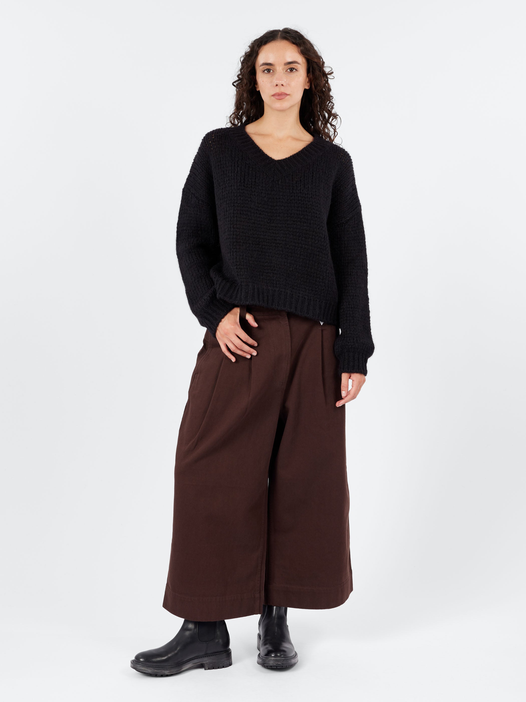 Alpaca V-Neck Sweater