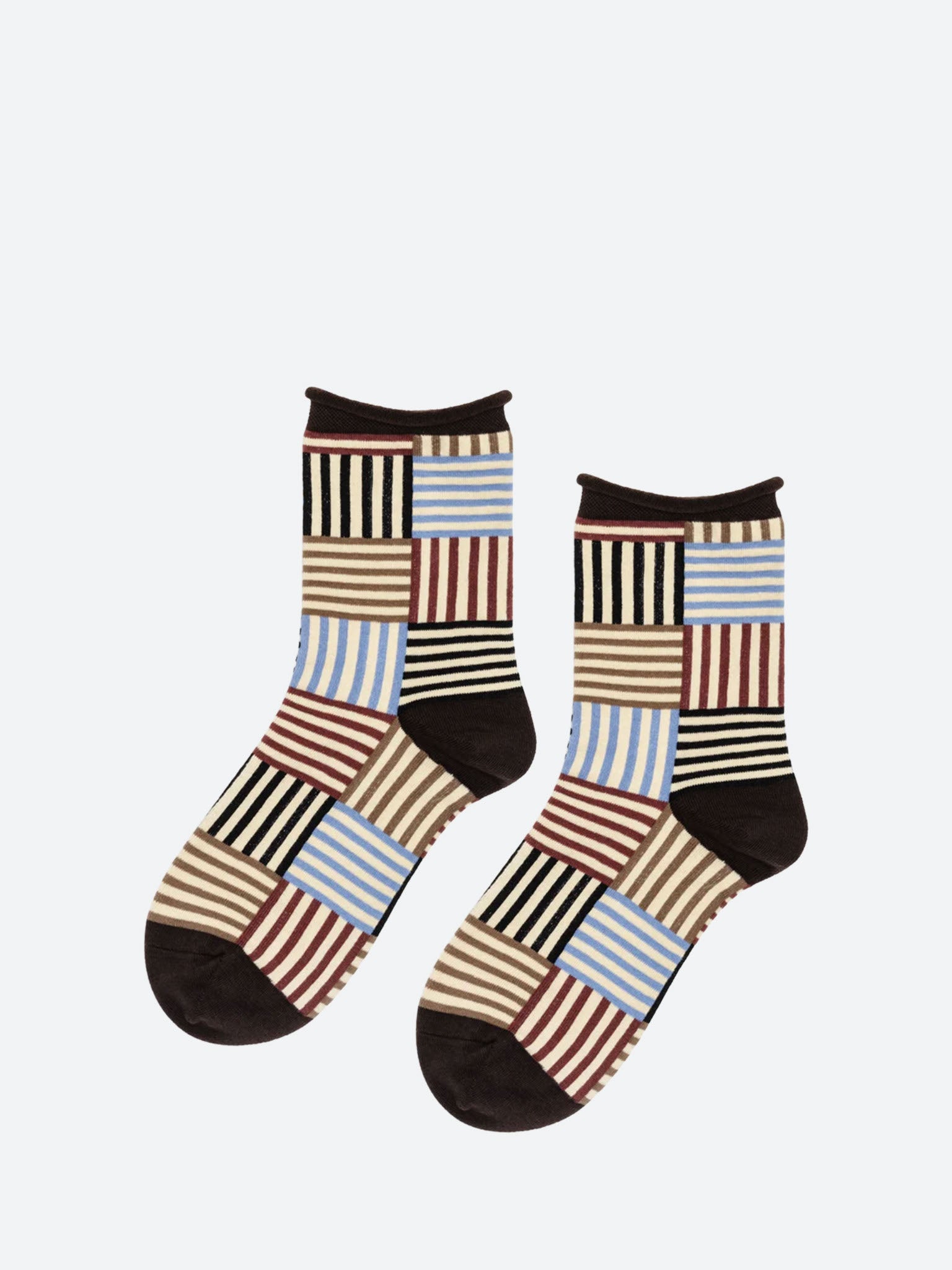 Striped Tile Crew Sock