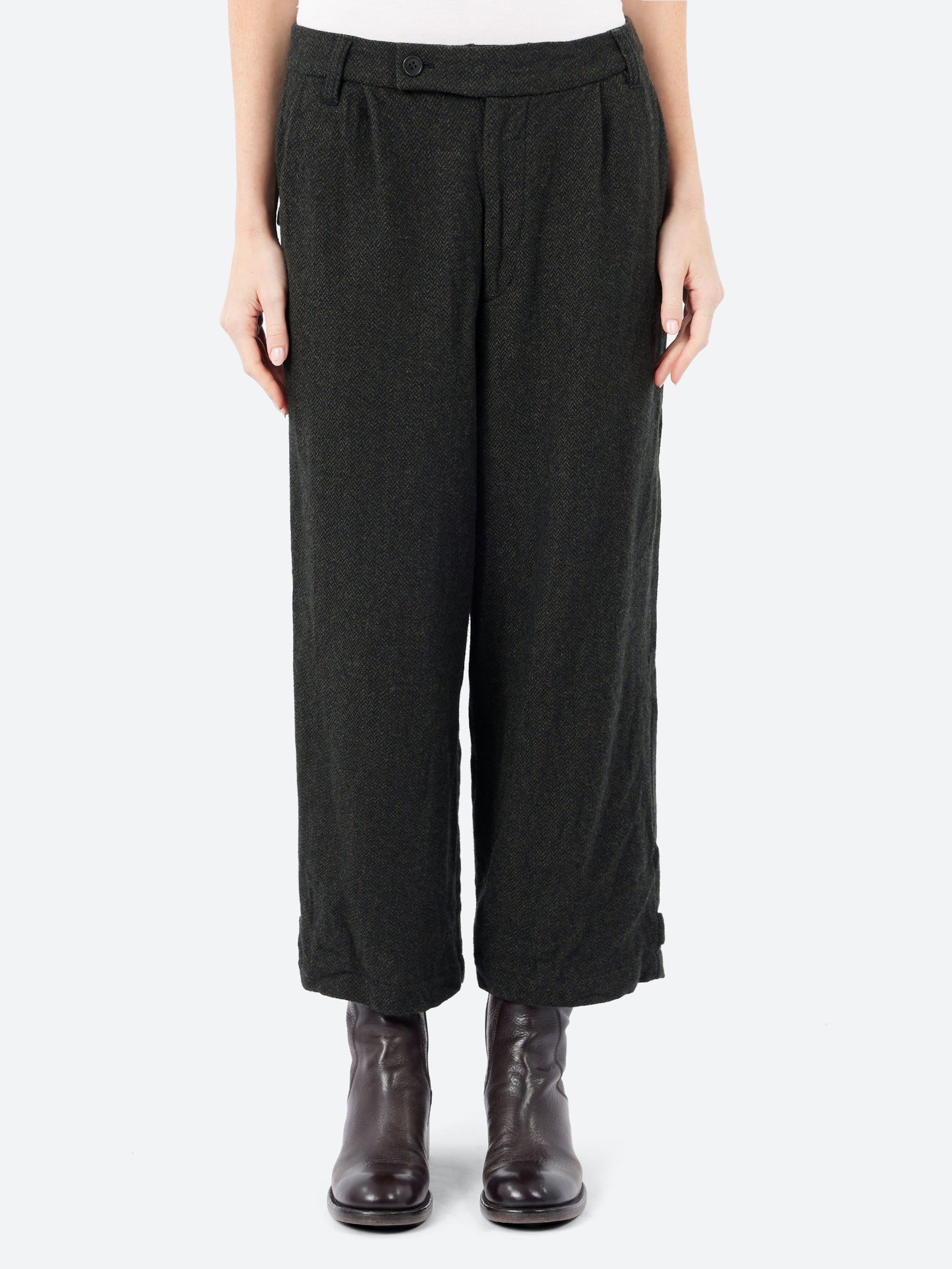 Herringbone Wide Pants