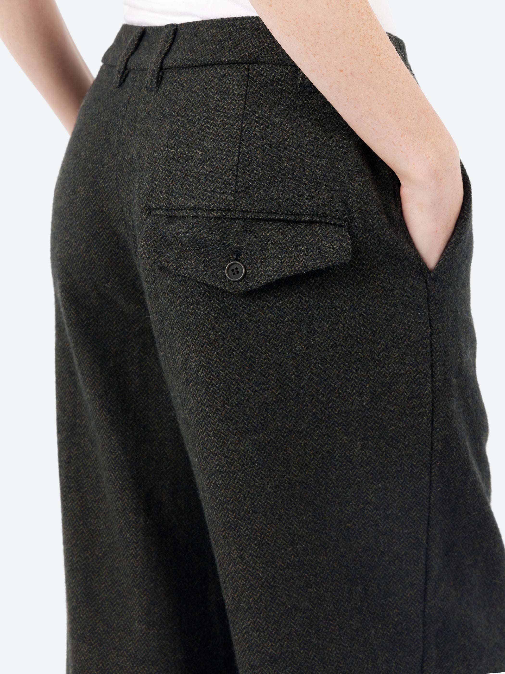 Herringbone Wide Pants