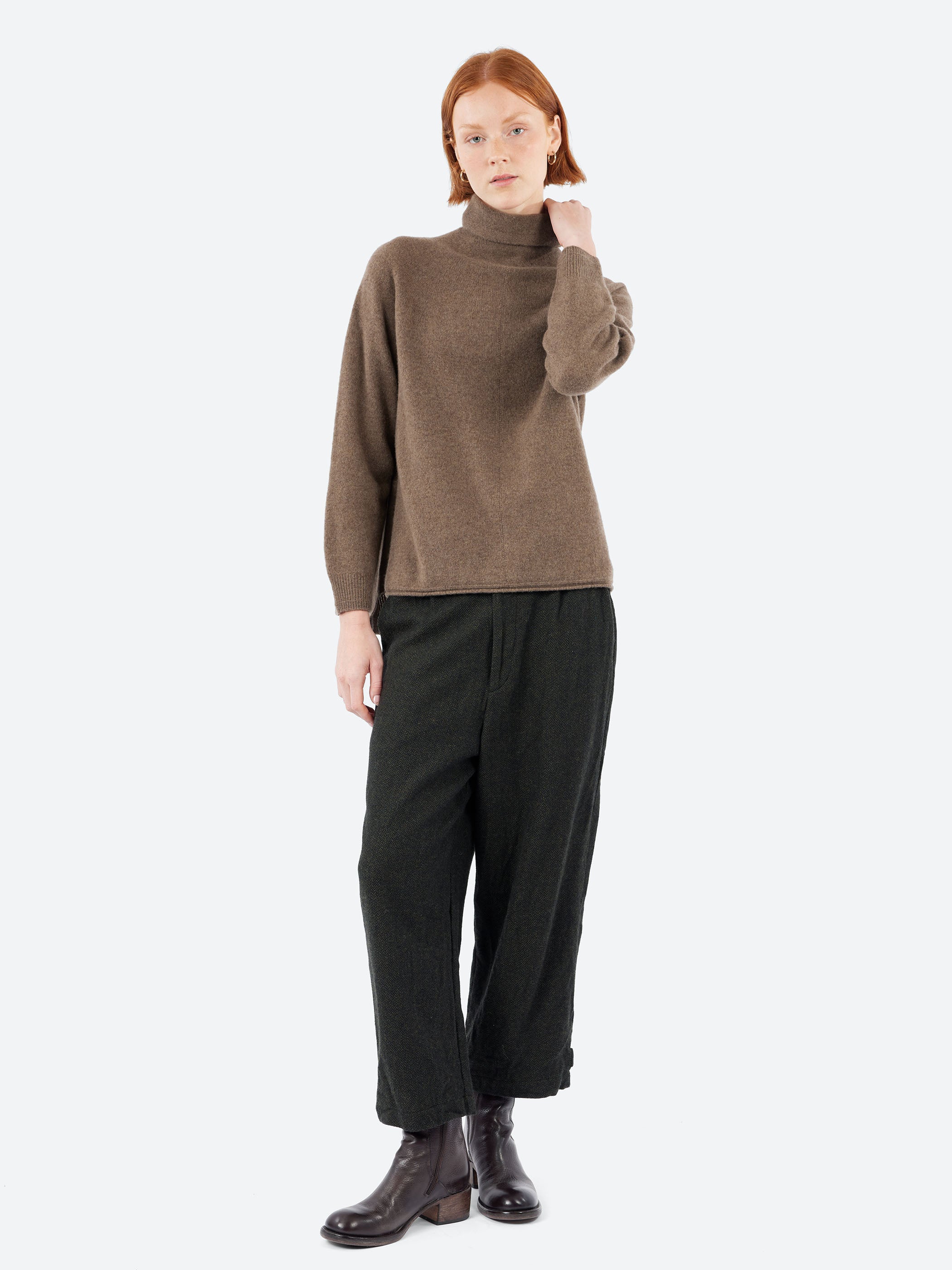 Herringbone Wide Pants