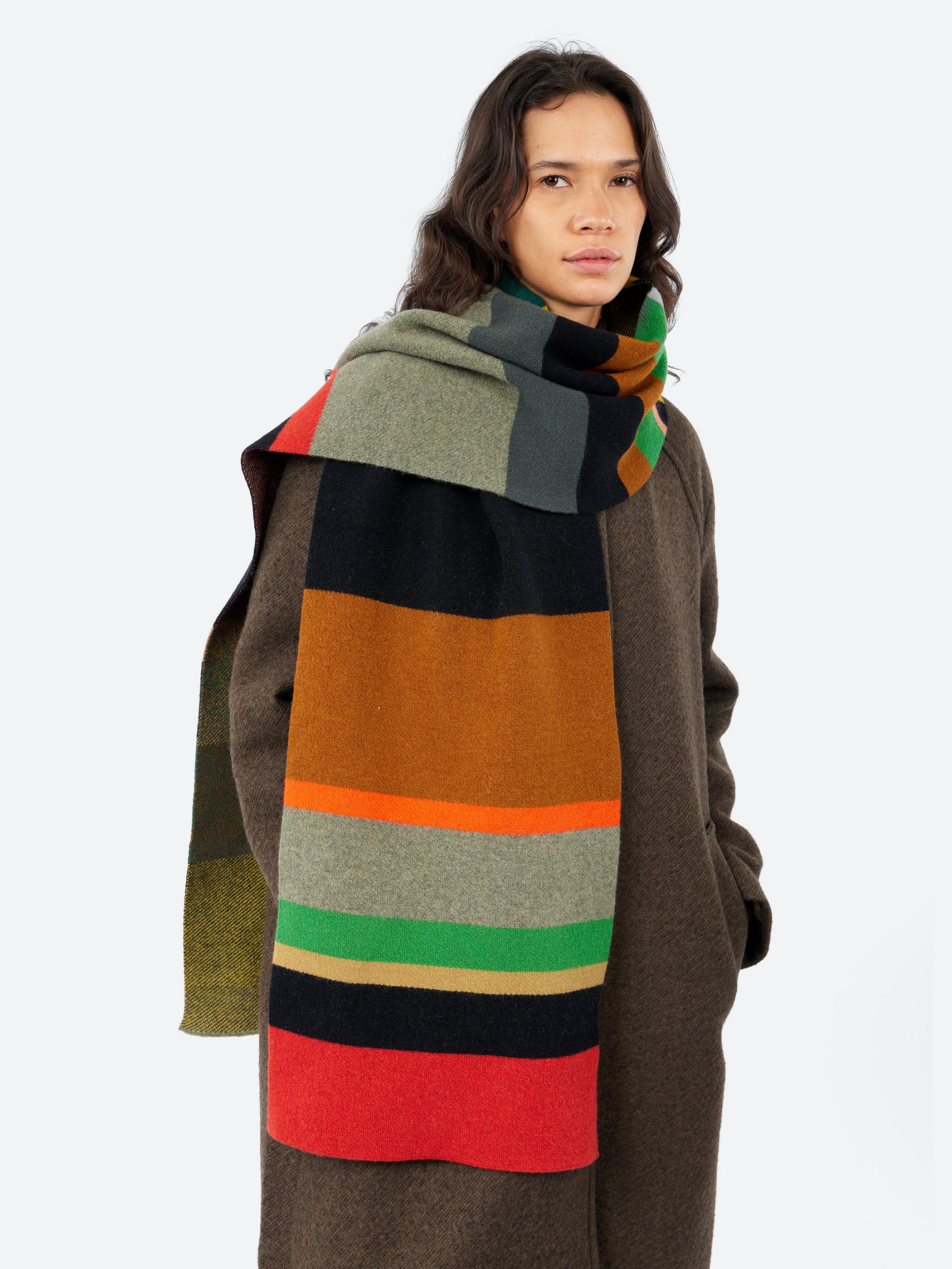 Large Uneven Stripe Scarf