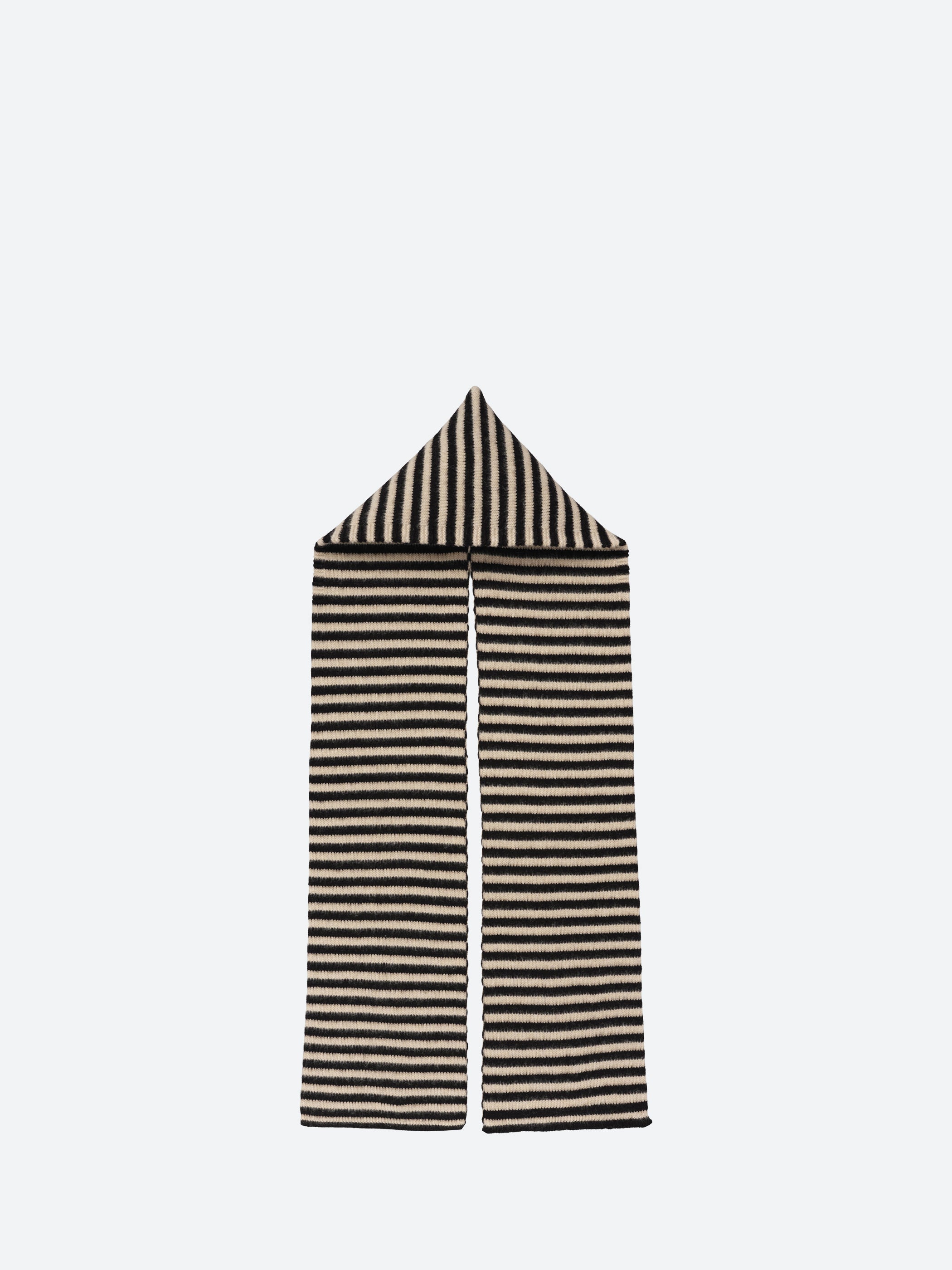 Striped Brushed Hood Scarf