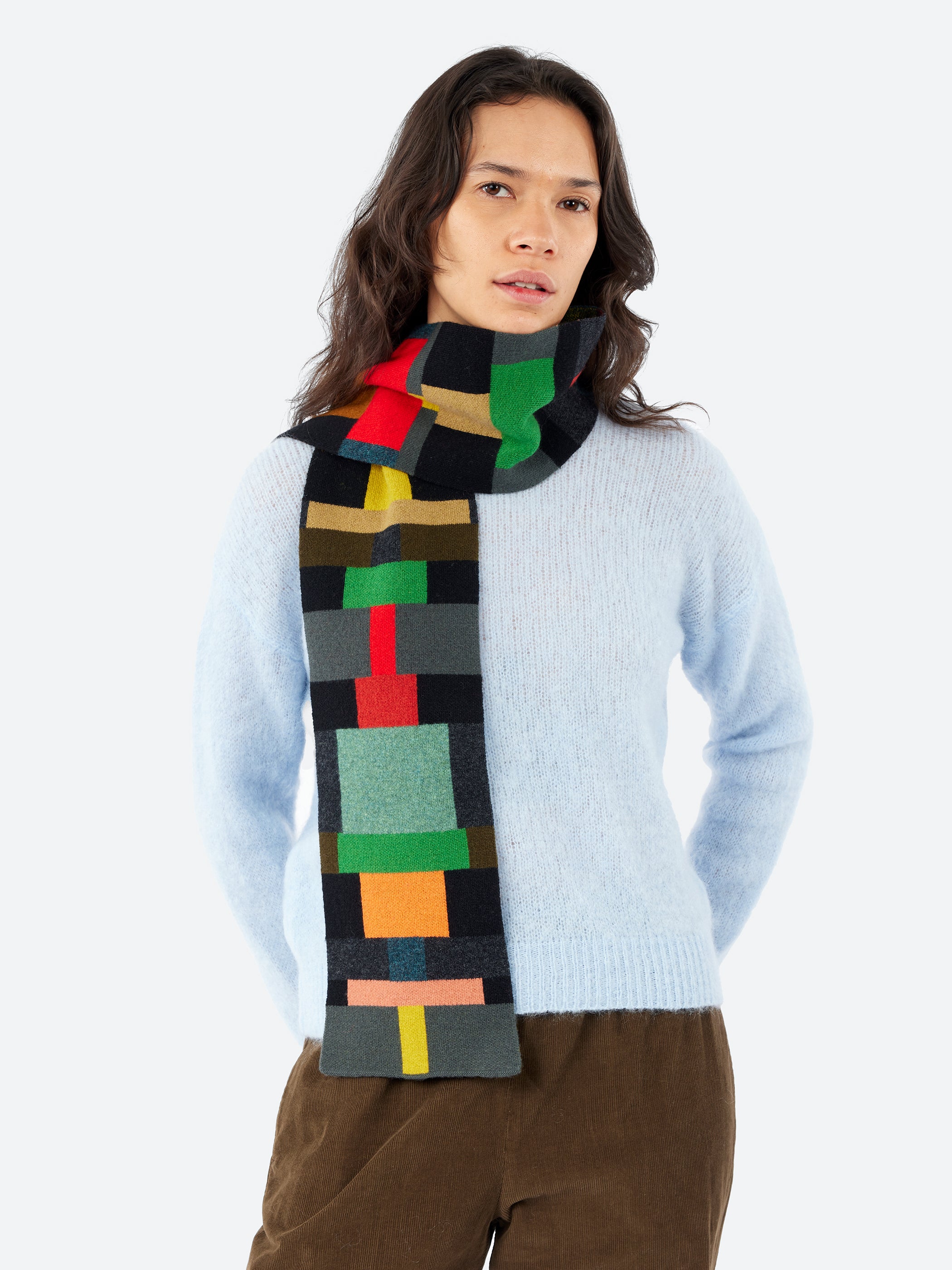 Small Colorblock Column Scarf
