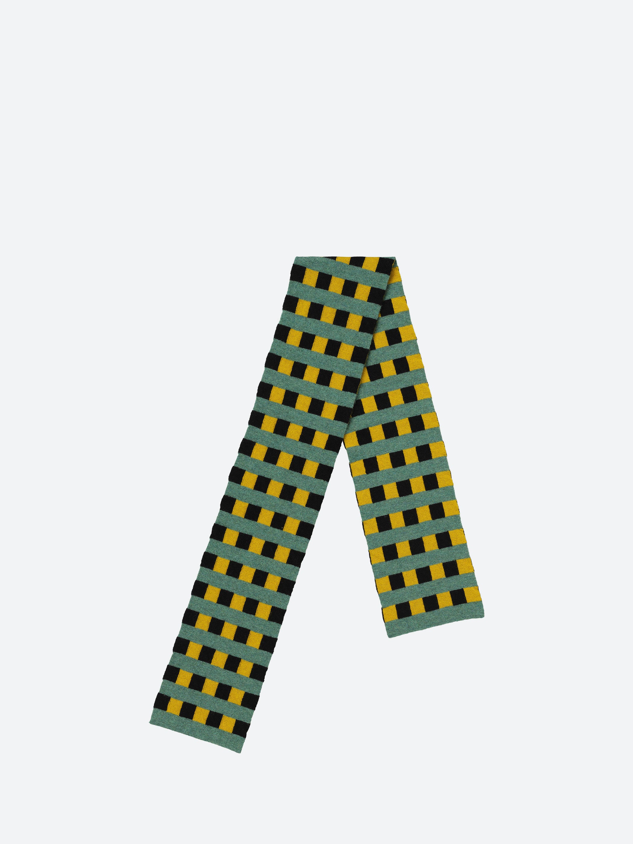 Small Check and Stripe Scarf