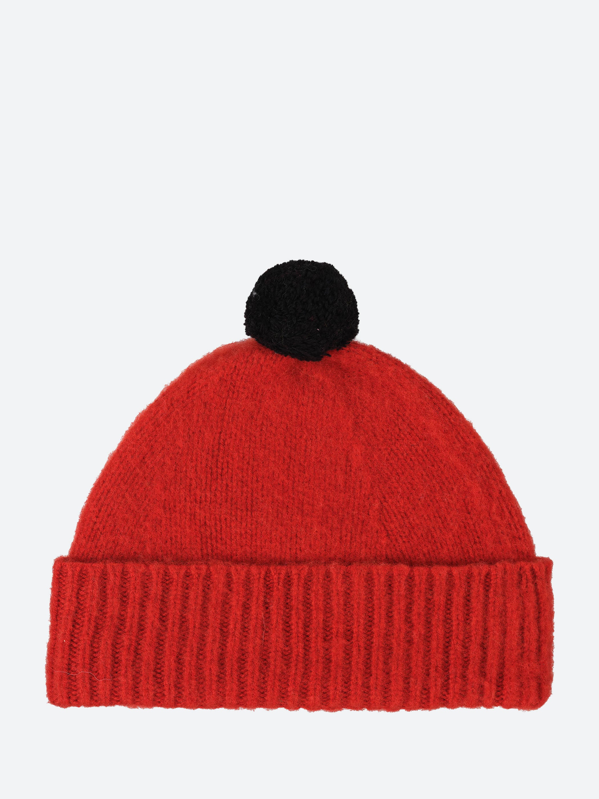 Contrast Pompom Hat