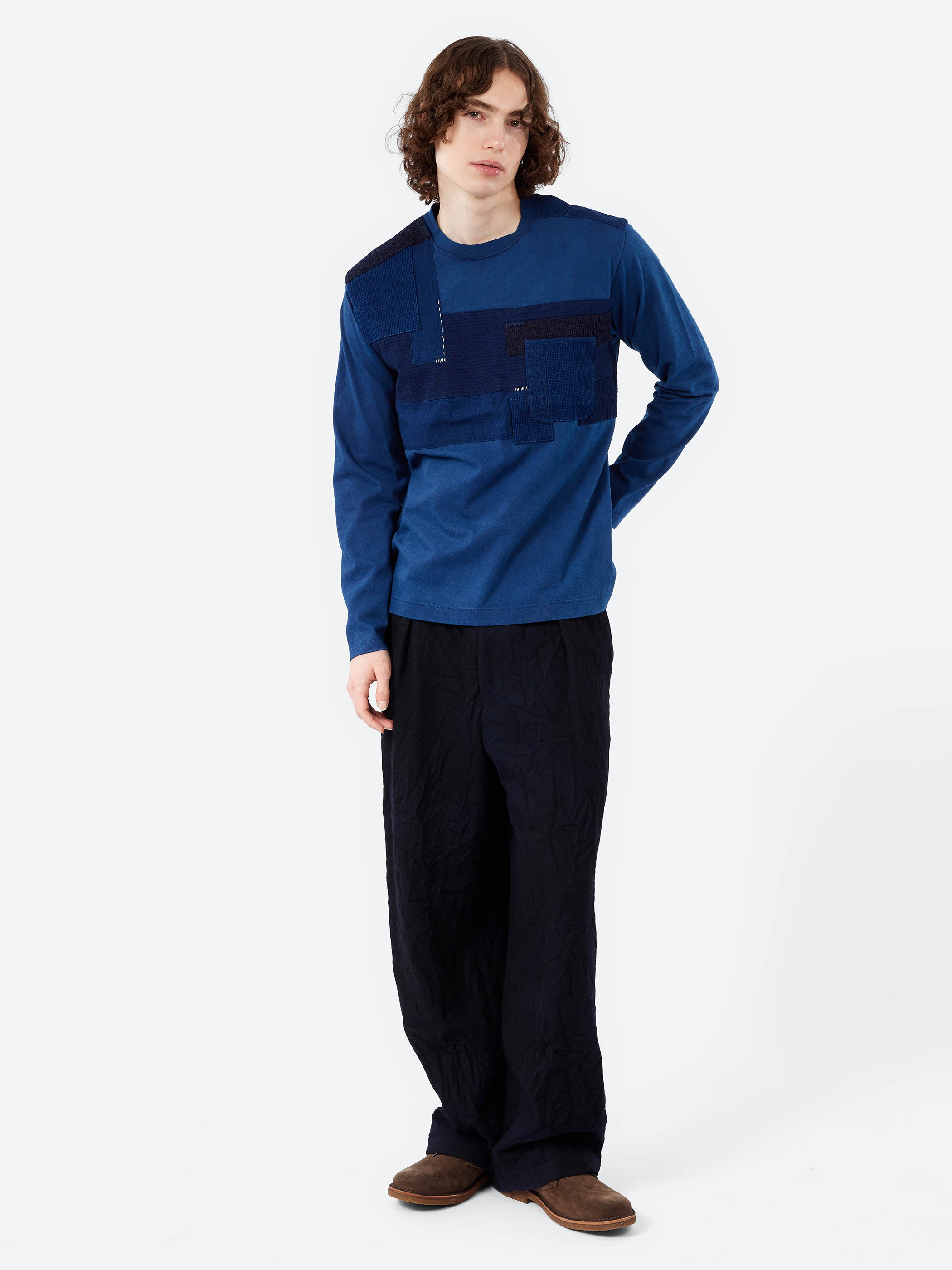 Blue Blue Japan - Patchwork Tee in Indigo – gravitypope