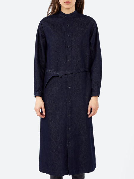 Blue Blue Japan - Gold Yarn Indigo Shirt Dress in Indigo  gravitypope