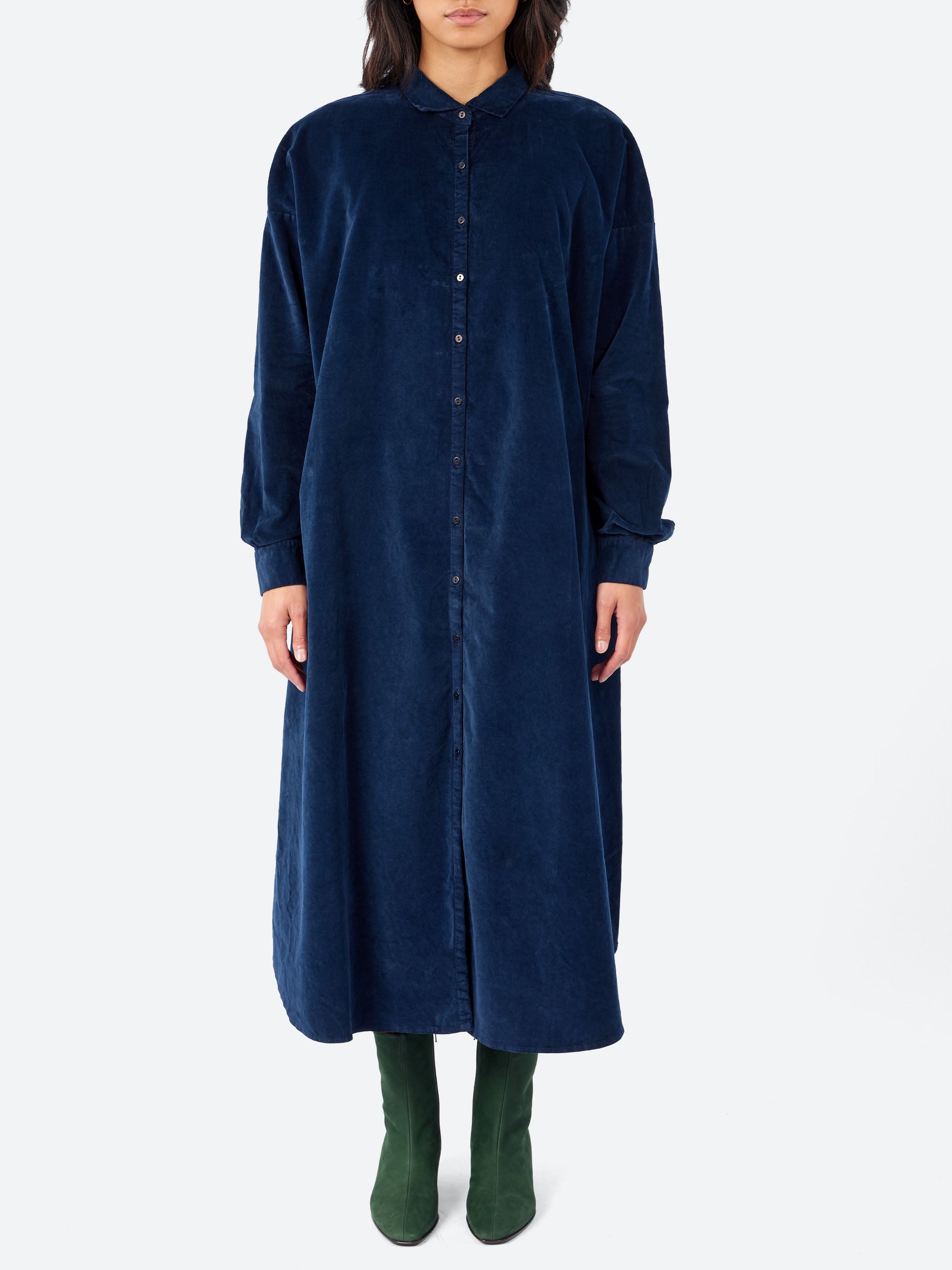 Album di Famiglia - Long Shirt Dress in Ink – gravitypope
