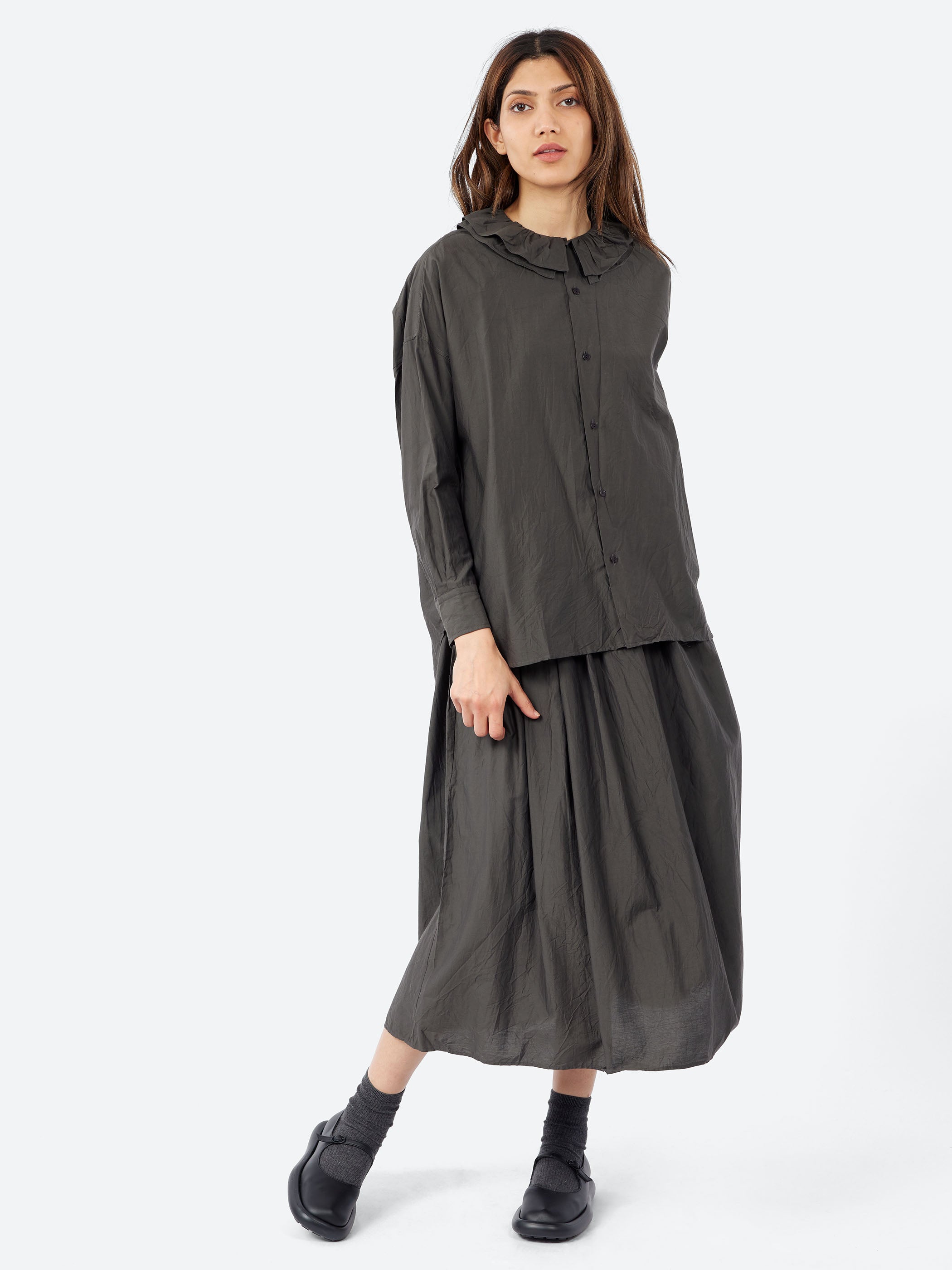 Random Pleated Maxi Skirt