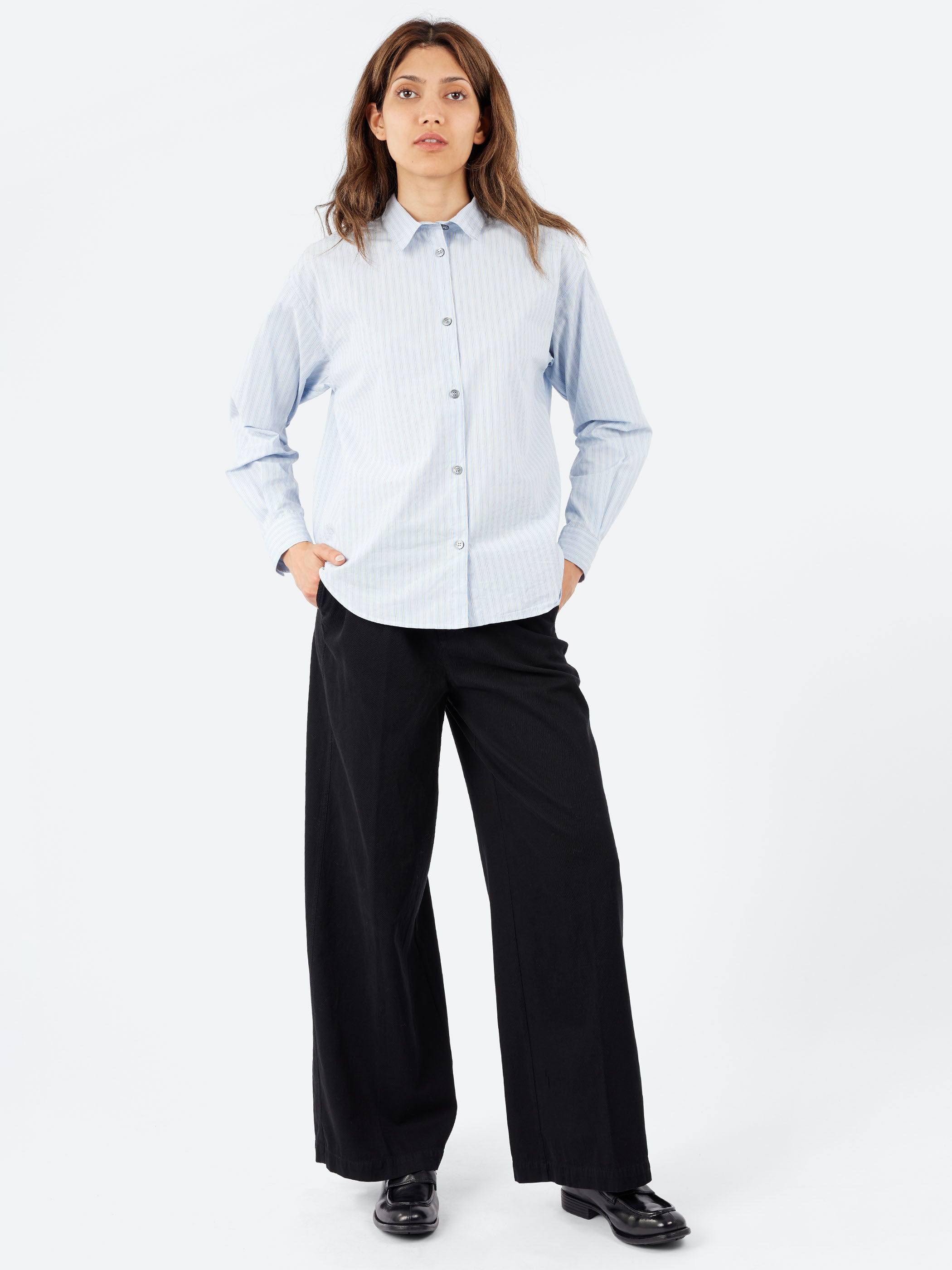 Striped Poplin Shirt