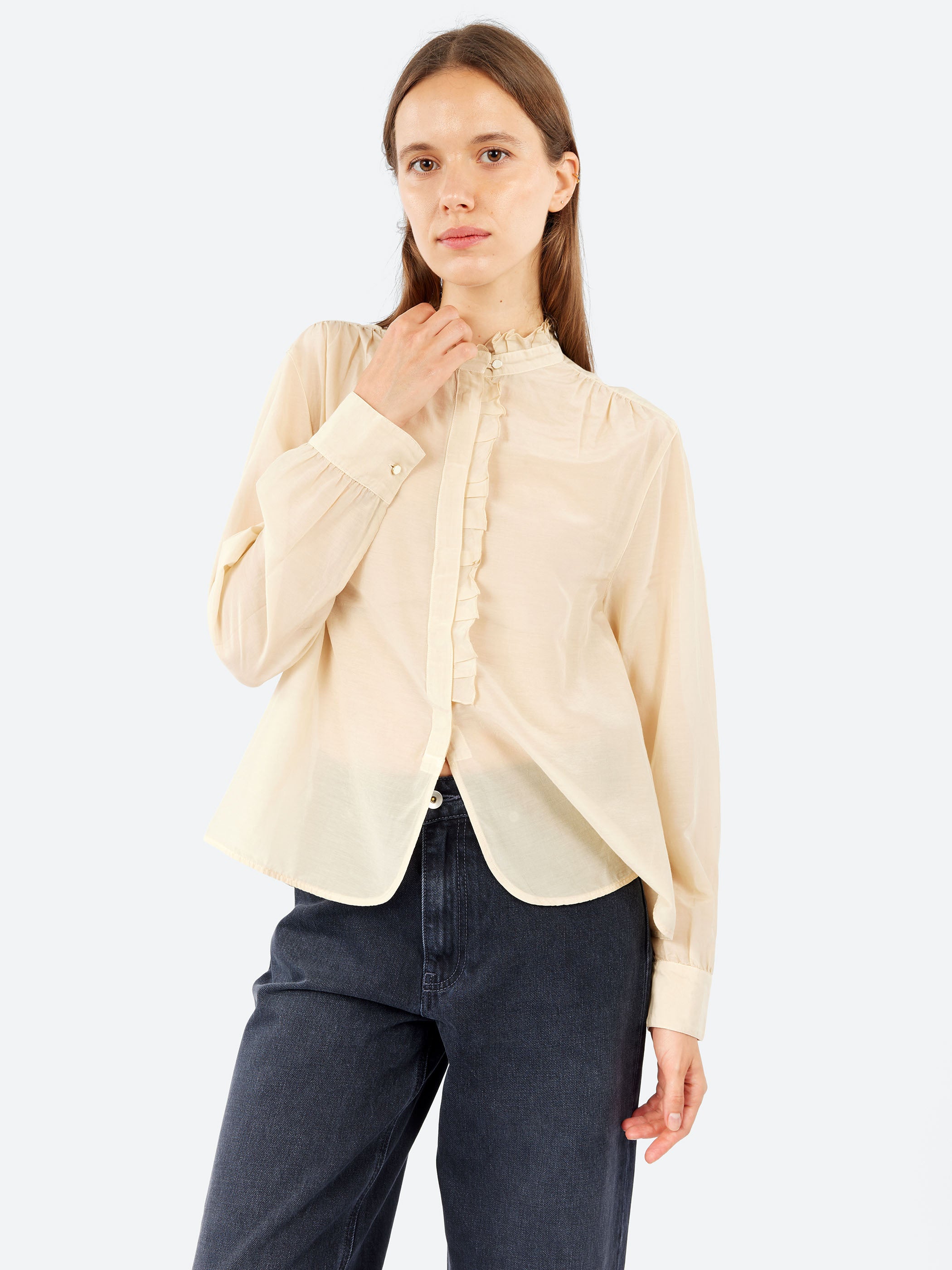 Ruffle Collar Shirt
