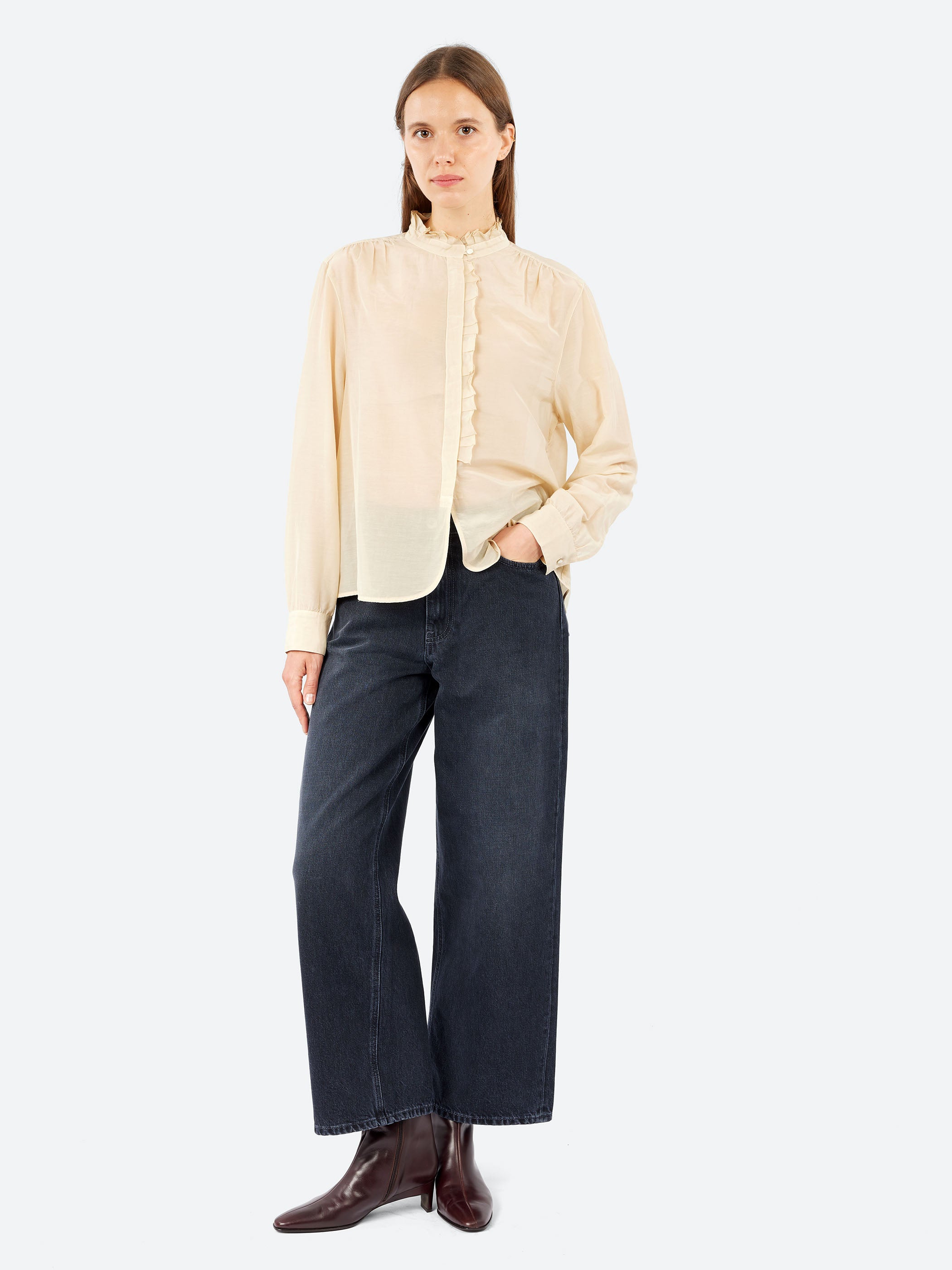 Ruffle Collar Shirt