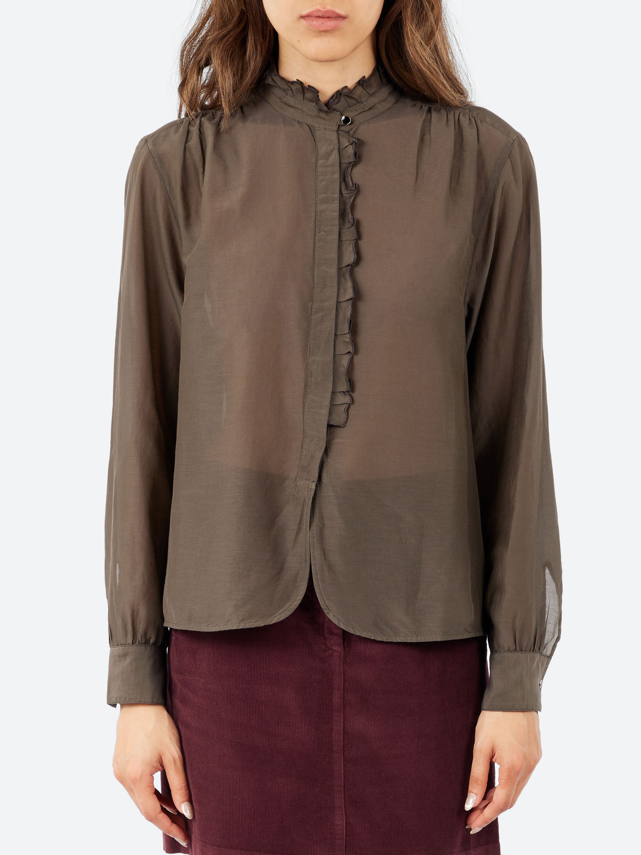 Ruffle Collar Shirt