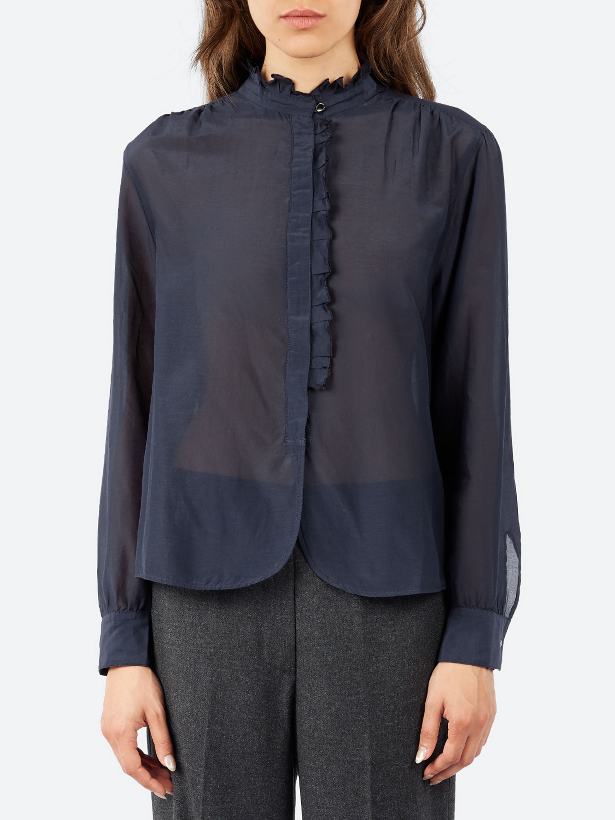 Ruffle Collar Shirt