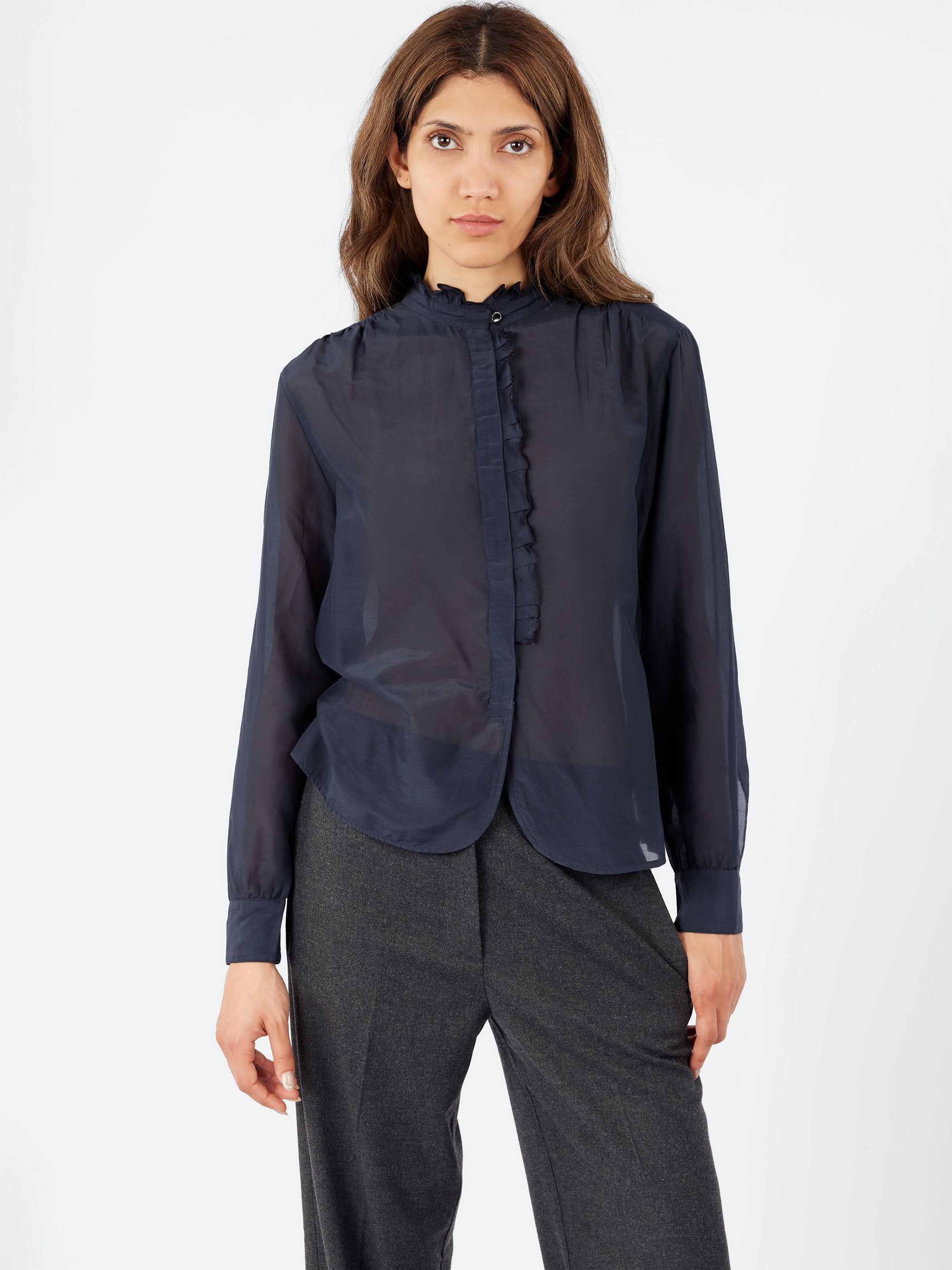 Ruffle Collar Shirt