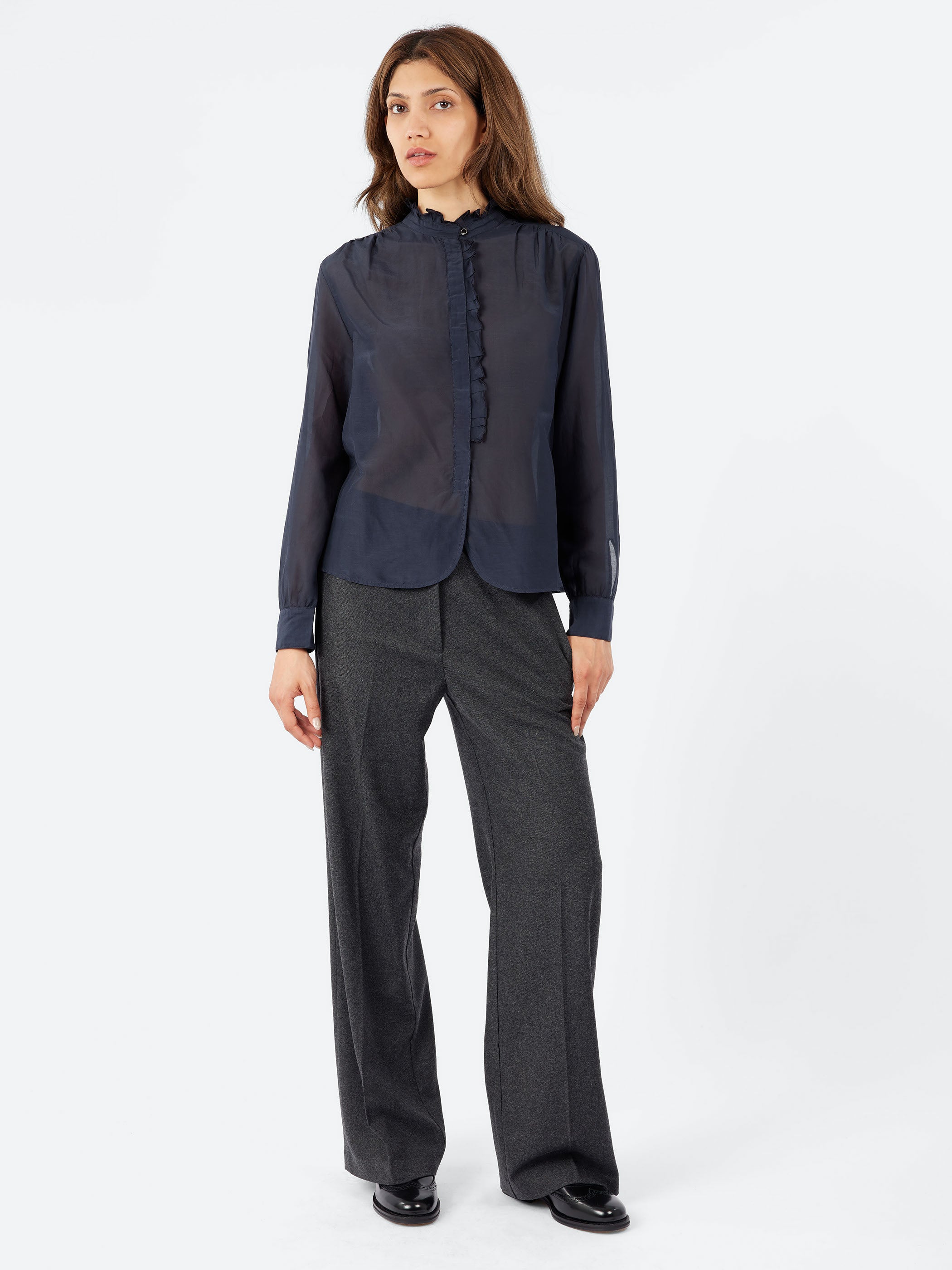 Ruffle Collar Shirt