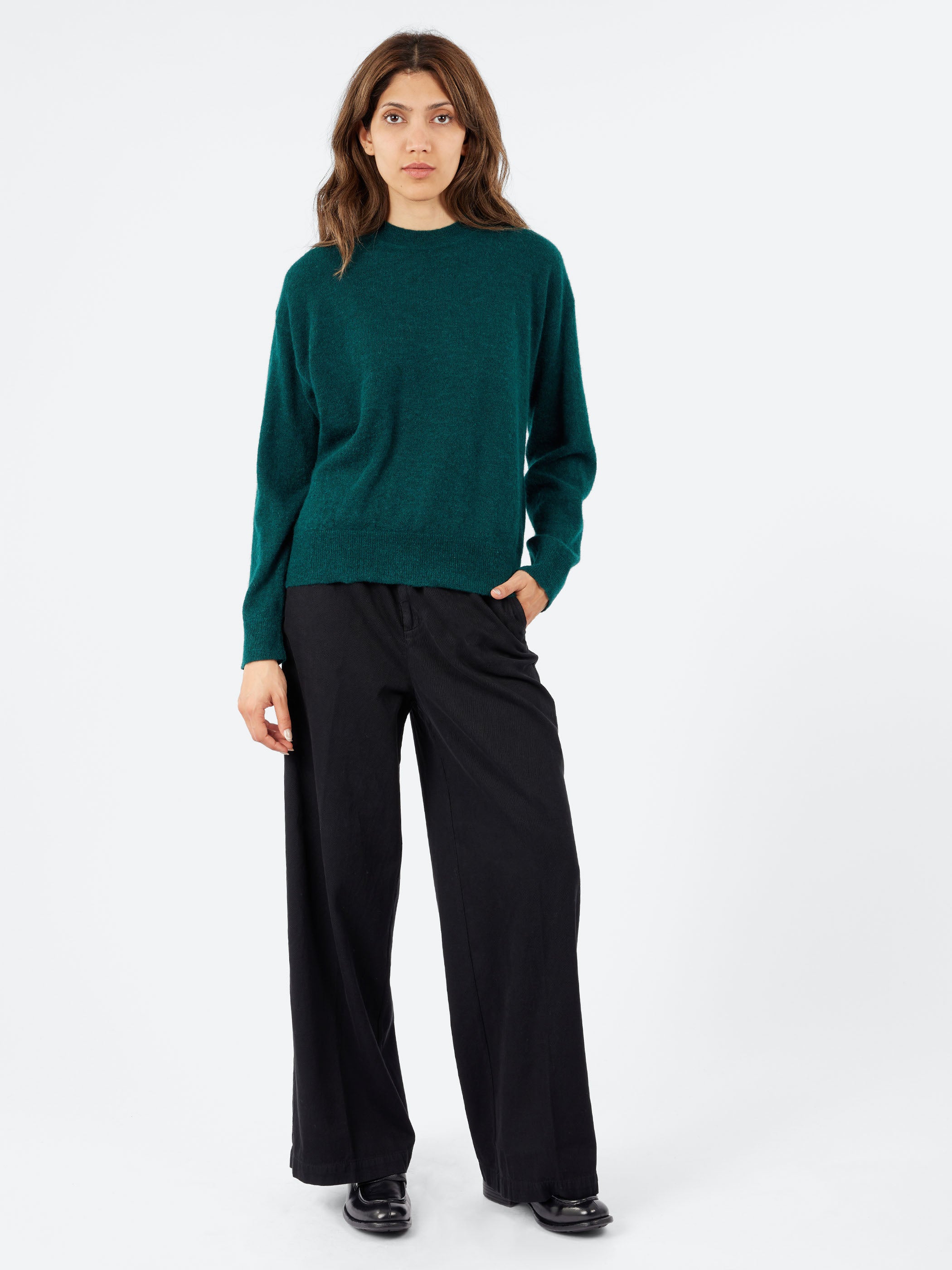 Fine-Knit Crew Neck