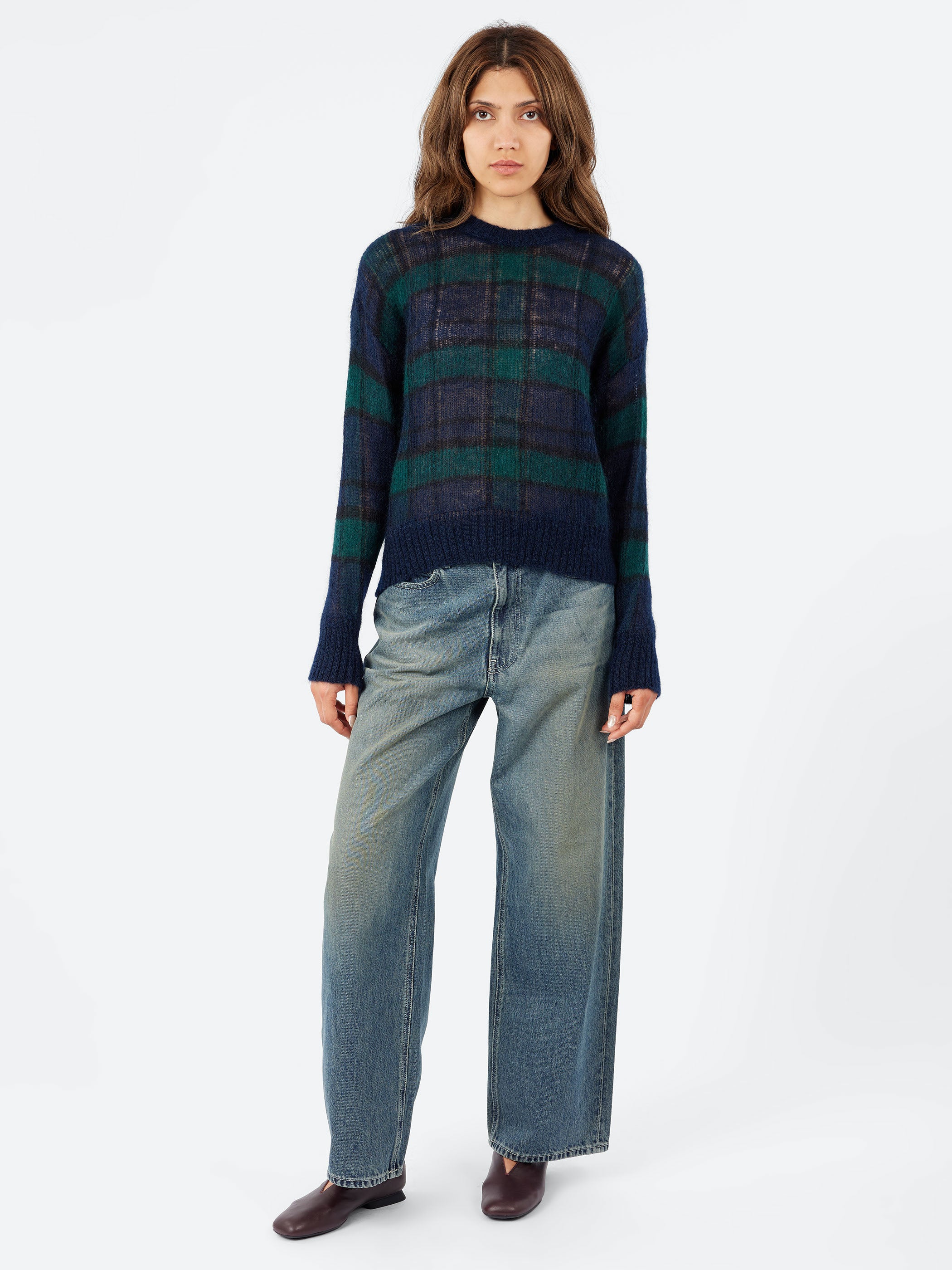 Plaid Crewneck