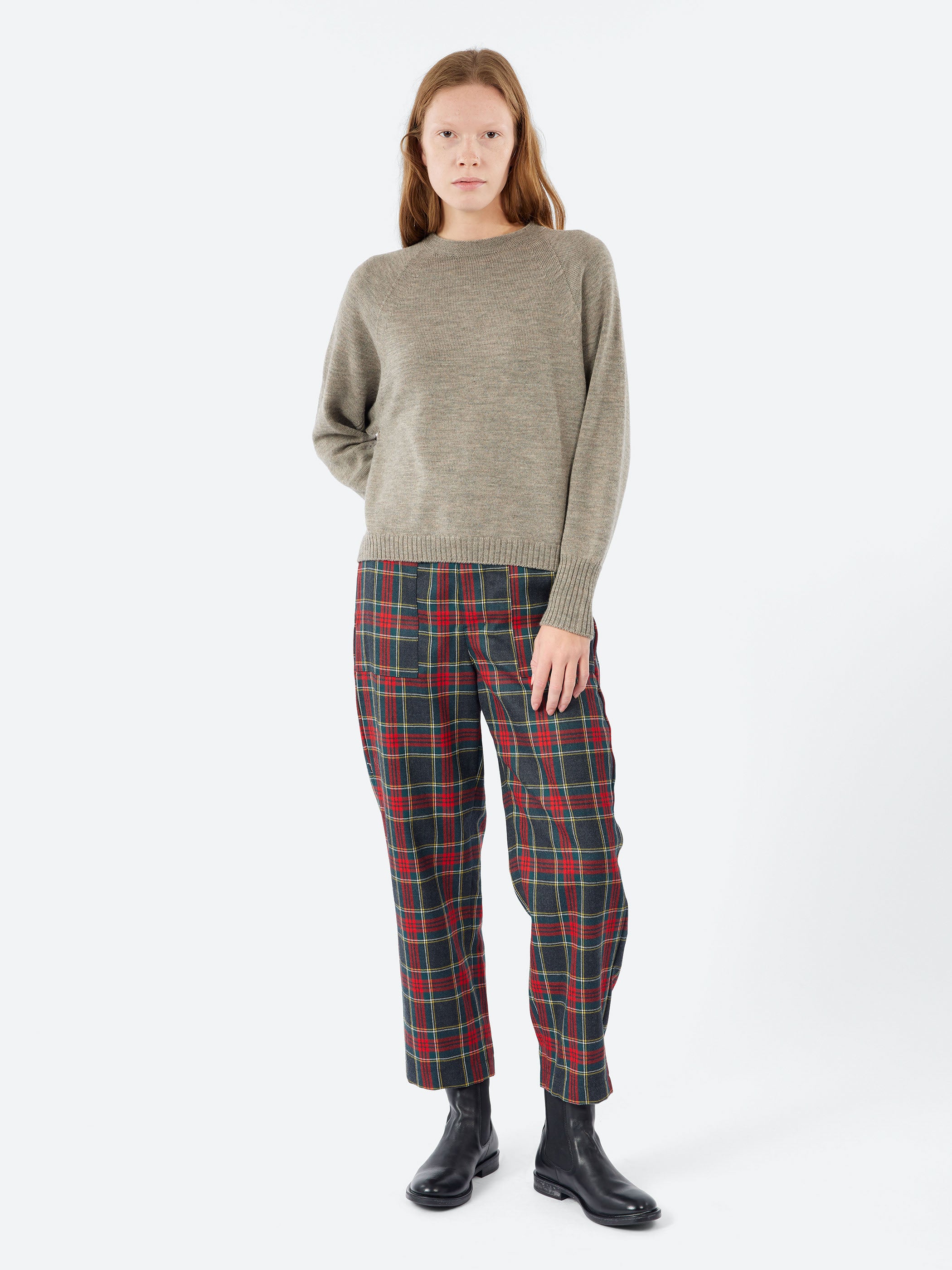 スカート Chambray weather train skirt Chambray Organically Grown Cotton Shirred Tier Skirt