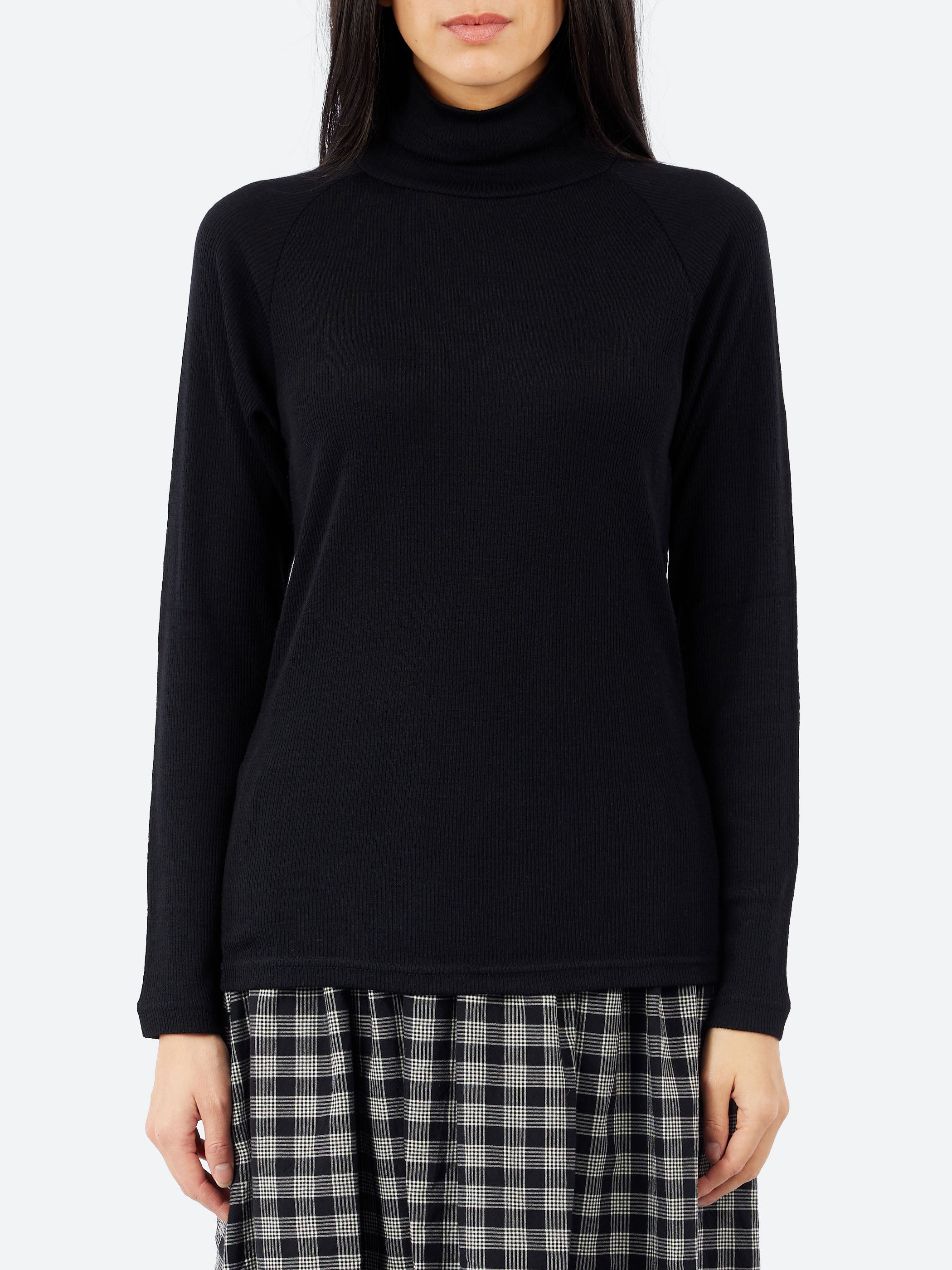 Wool Raglan Turtleneck