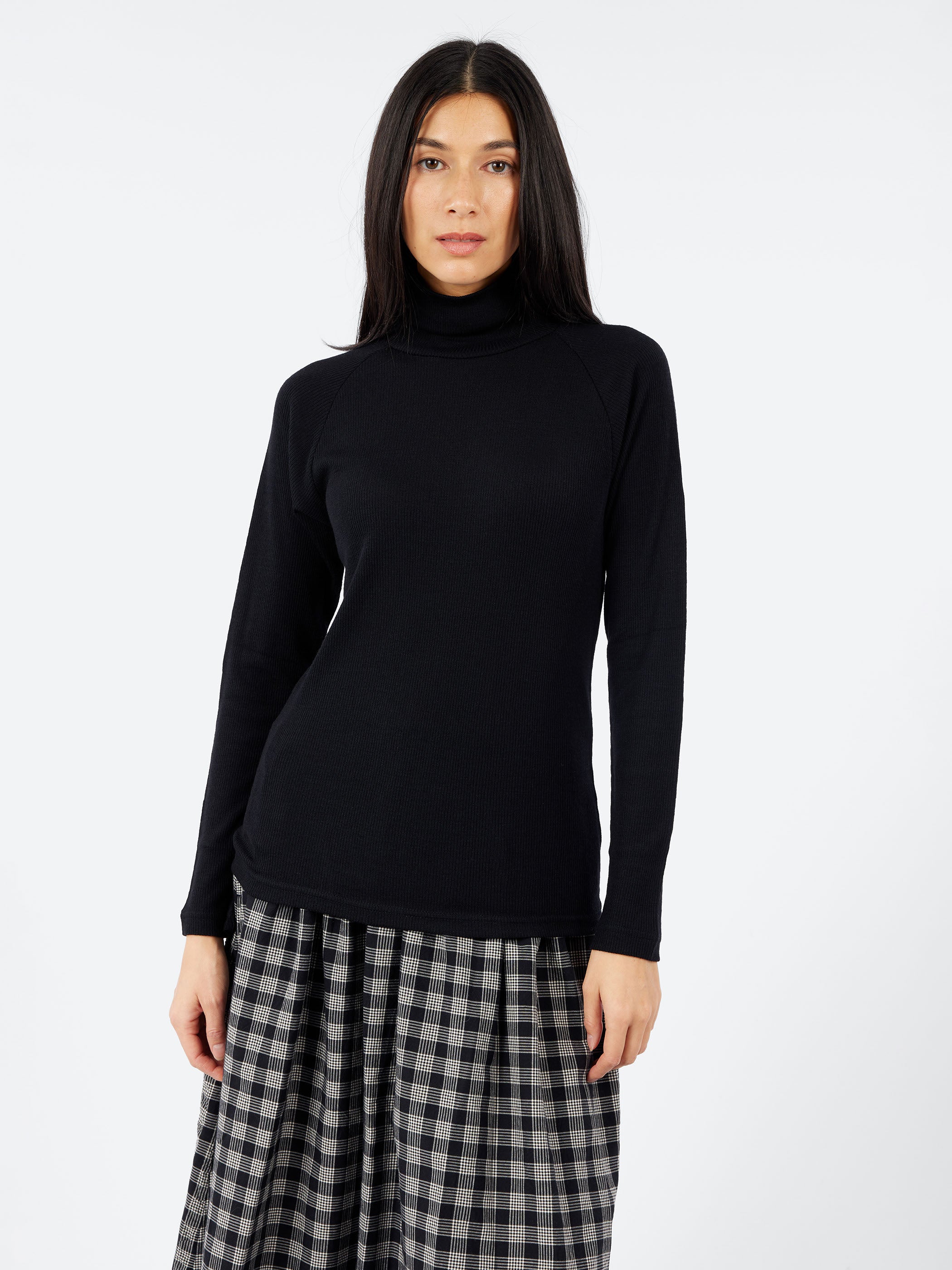 Wool Raglan Turtleneck