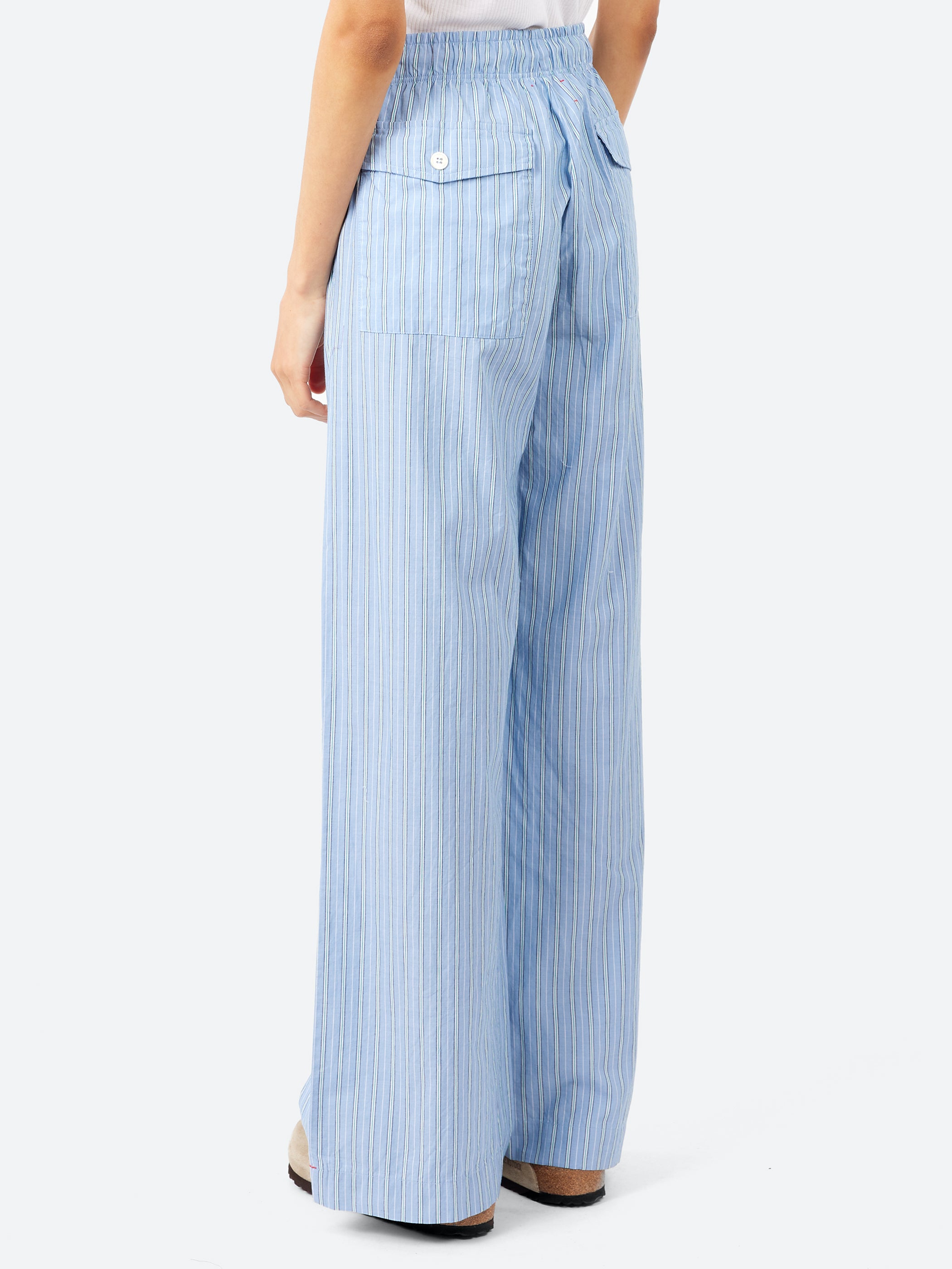Xirena - Brinna Pant in Chambray Teal Stripe – gravitypope