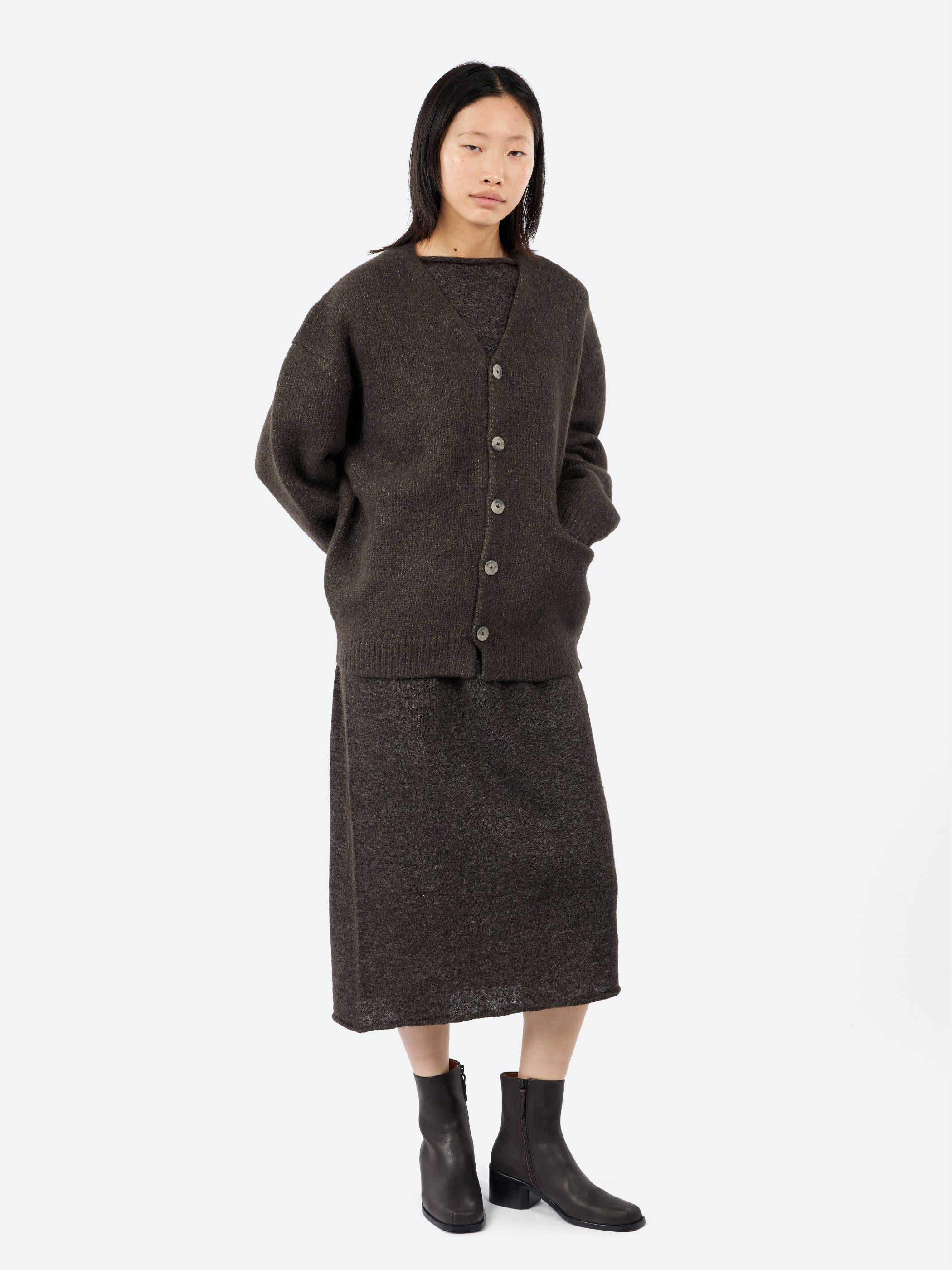 Lauren Manoogian - Loft Cardigan in Coal – gravitypope