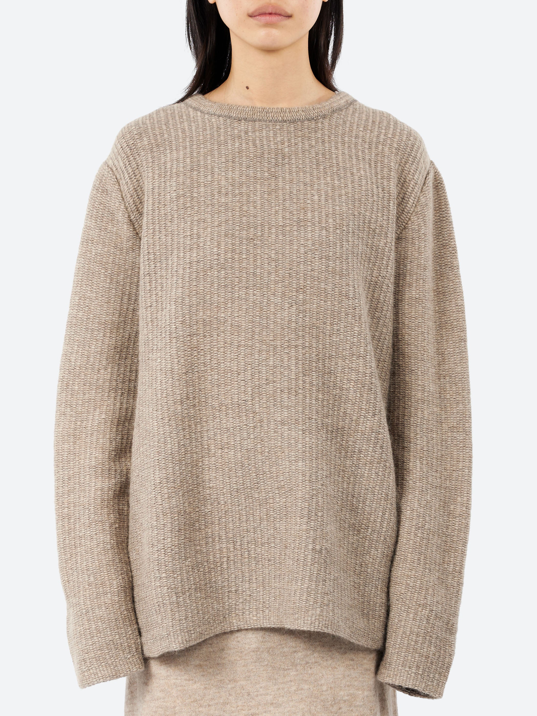 LAUREN MANOOGIAN OVERSIZE KNITニット Lauren Manoogian - Knitweave Pullover in Oatmeal – gravitypope