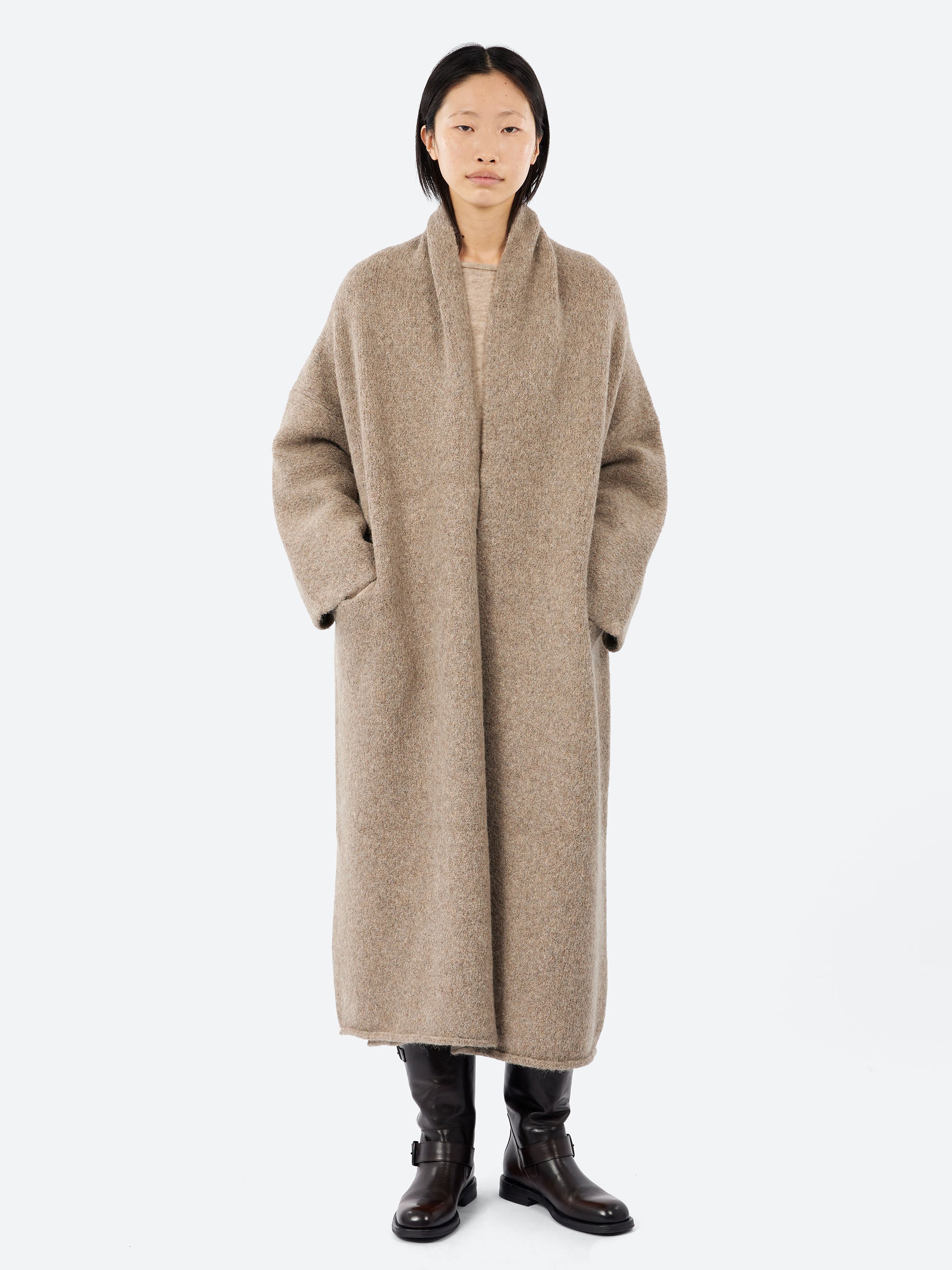 Lauren Manoogian - Long Shawl Cardigan in Driftwood – gravitypope