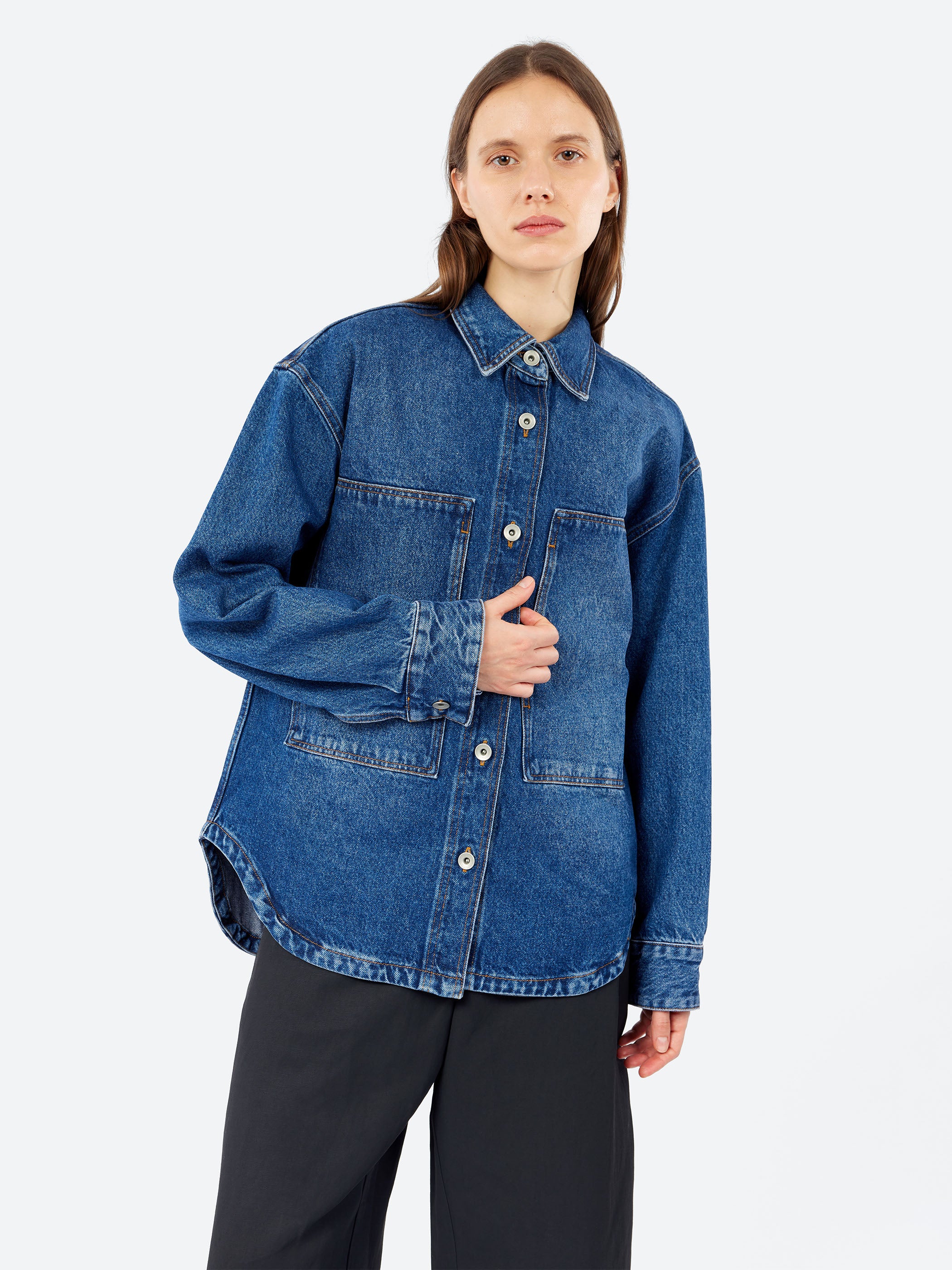 Studio Nicholson - Paso Denim Shirt in Worn Washed – gravitypope