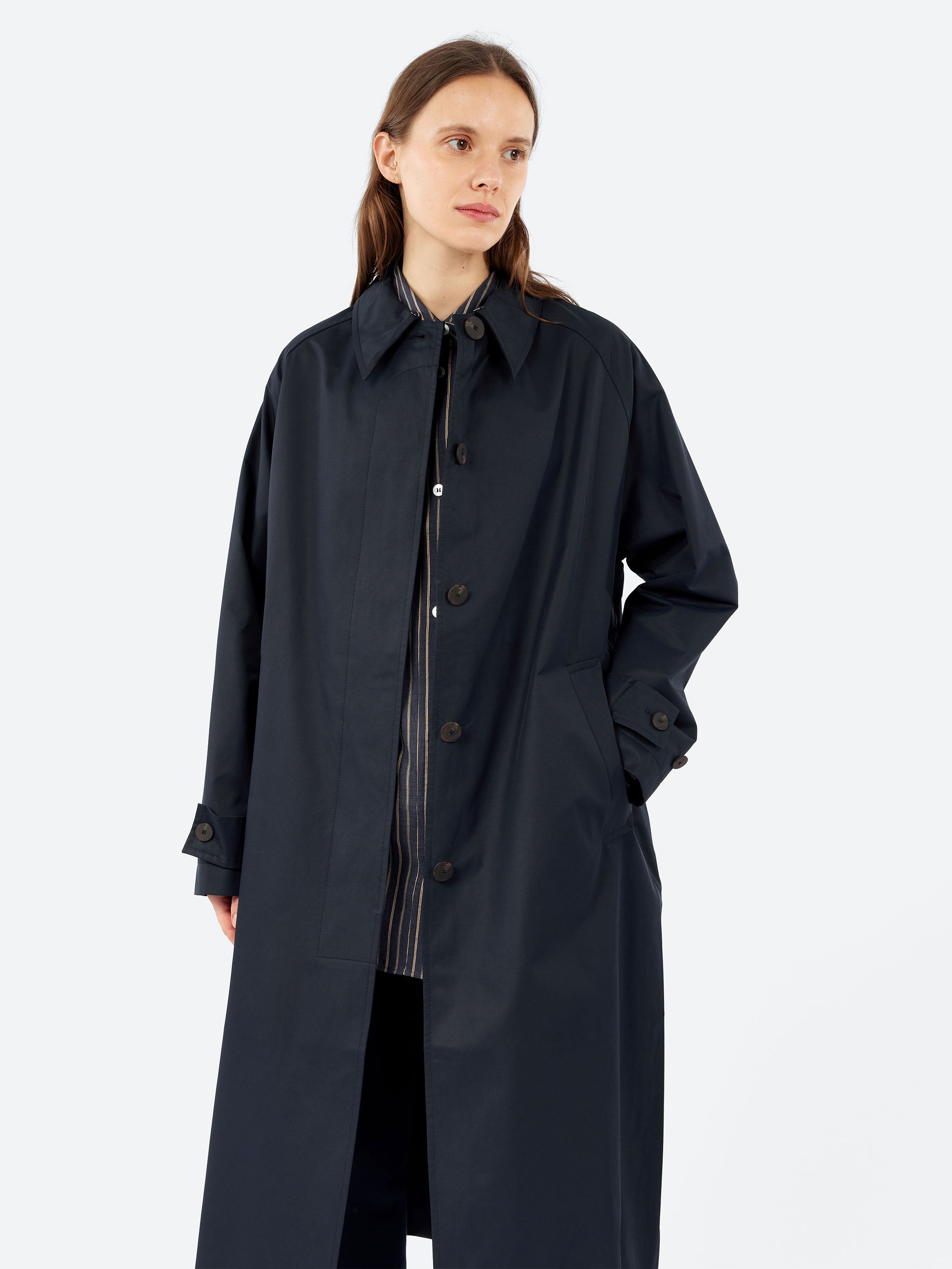 Studio Nicholson - Holin Technical Coat in Navy – gravitypope