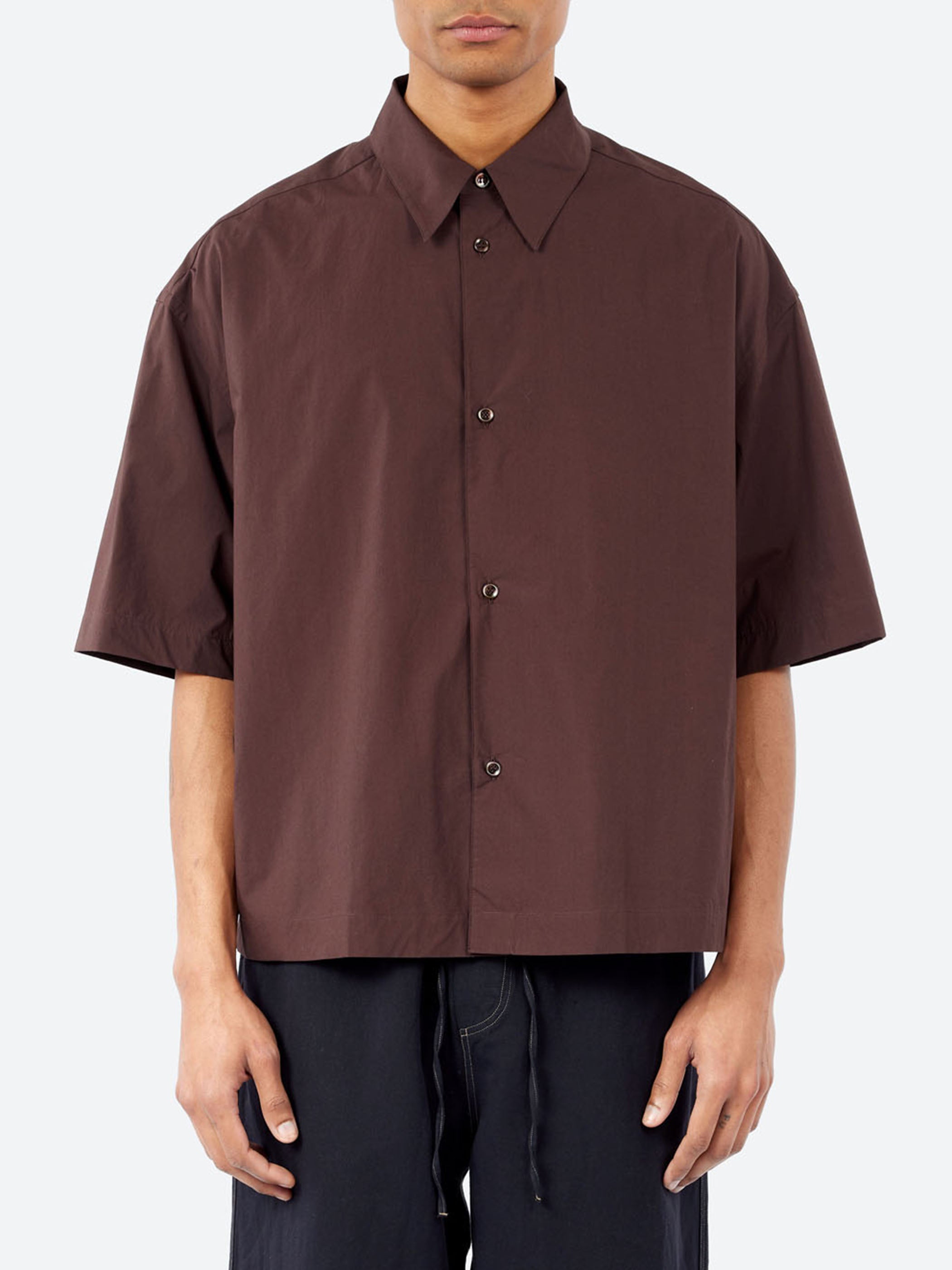 Studio Nicholson - Sanko Shirt in Dark Navy – gravitypope