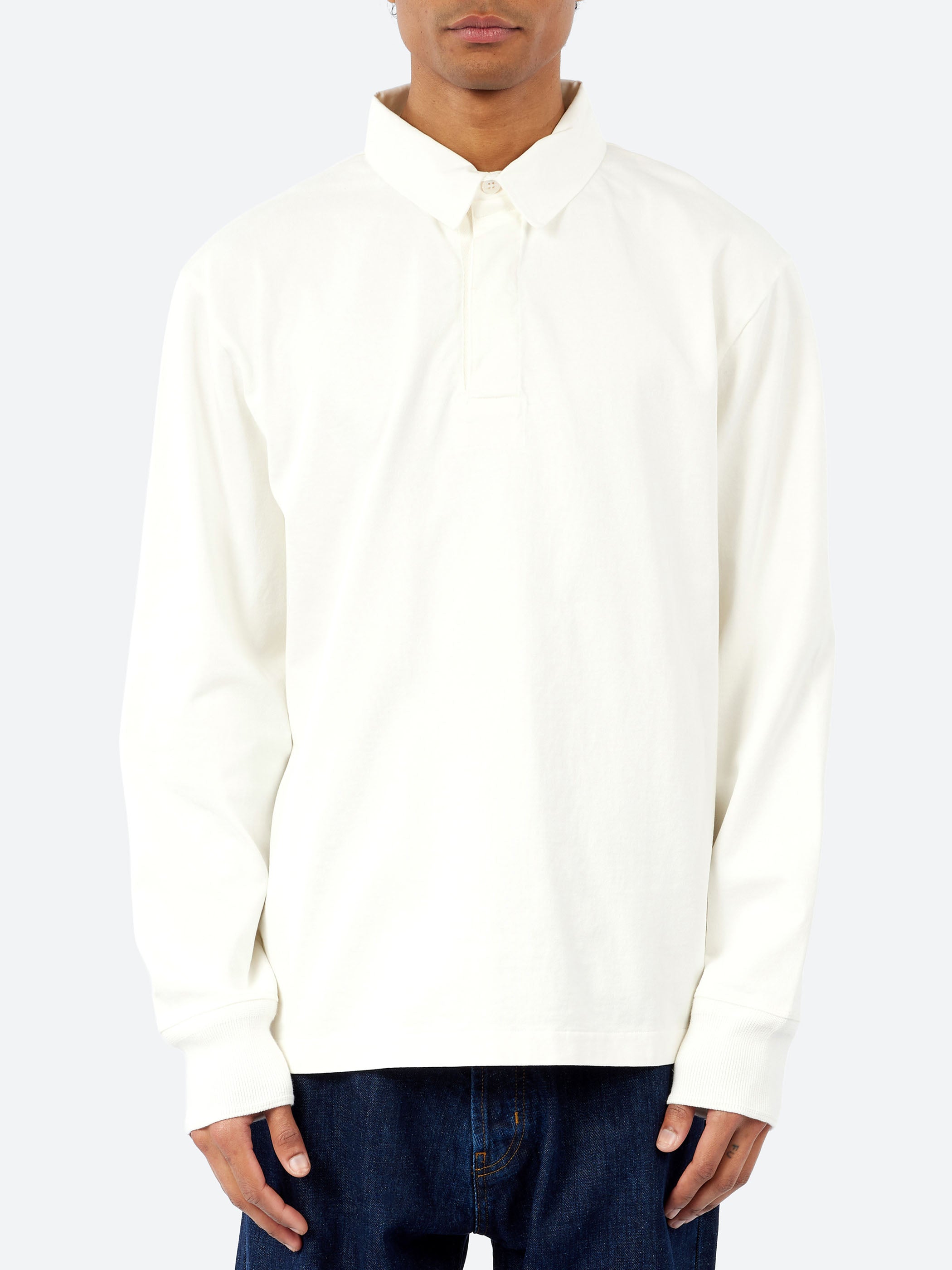 Studio Nicholson - Alyk Rugby Polo in Parchment – gravitypope