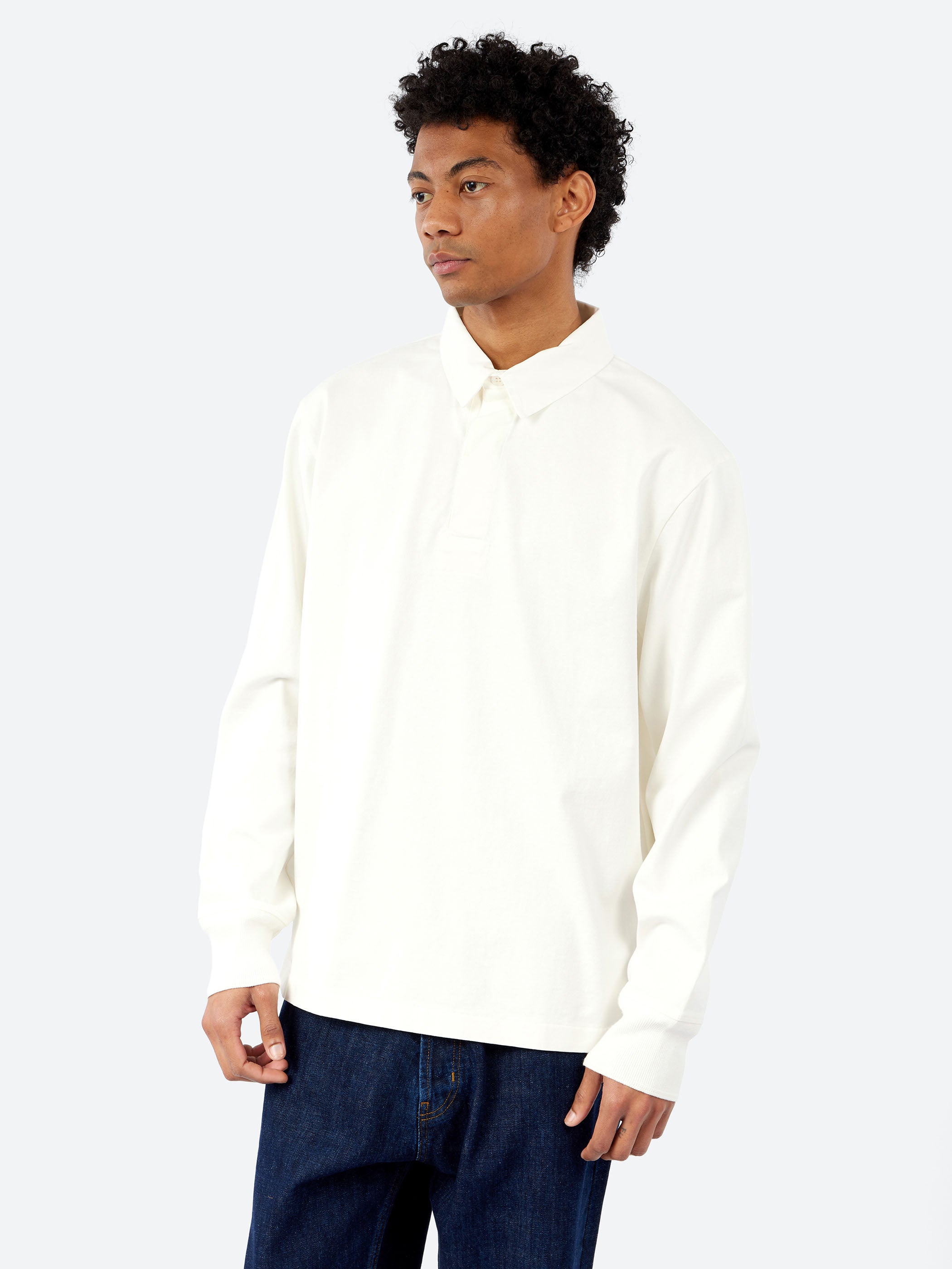 Studio Nicholson - Alyk Rugby Polo in Parchment – gravitypope