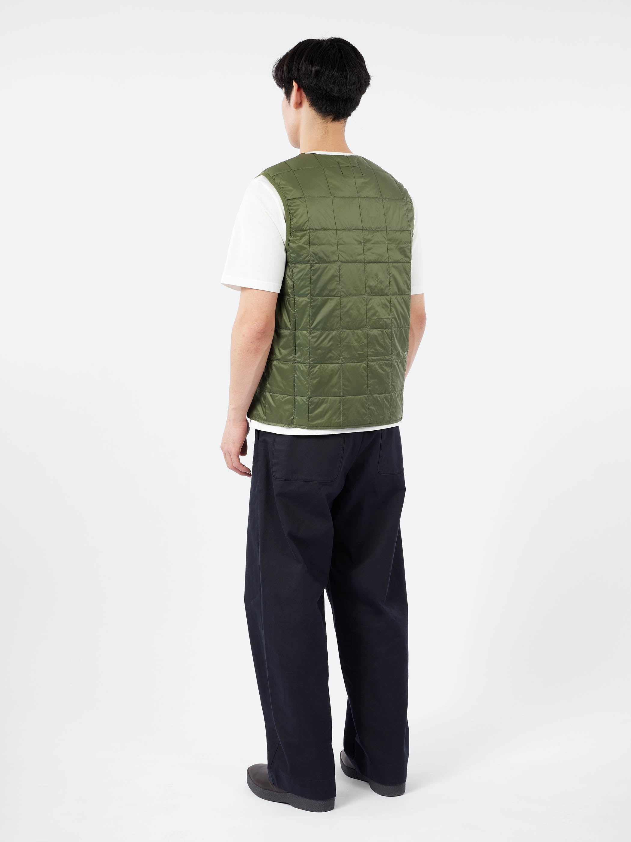 Military V-Neck Button Down Vest