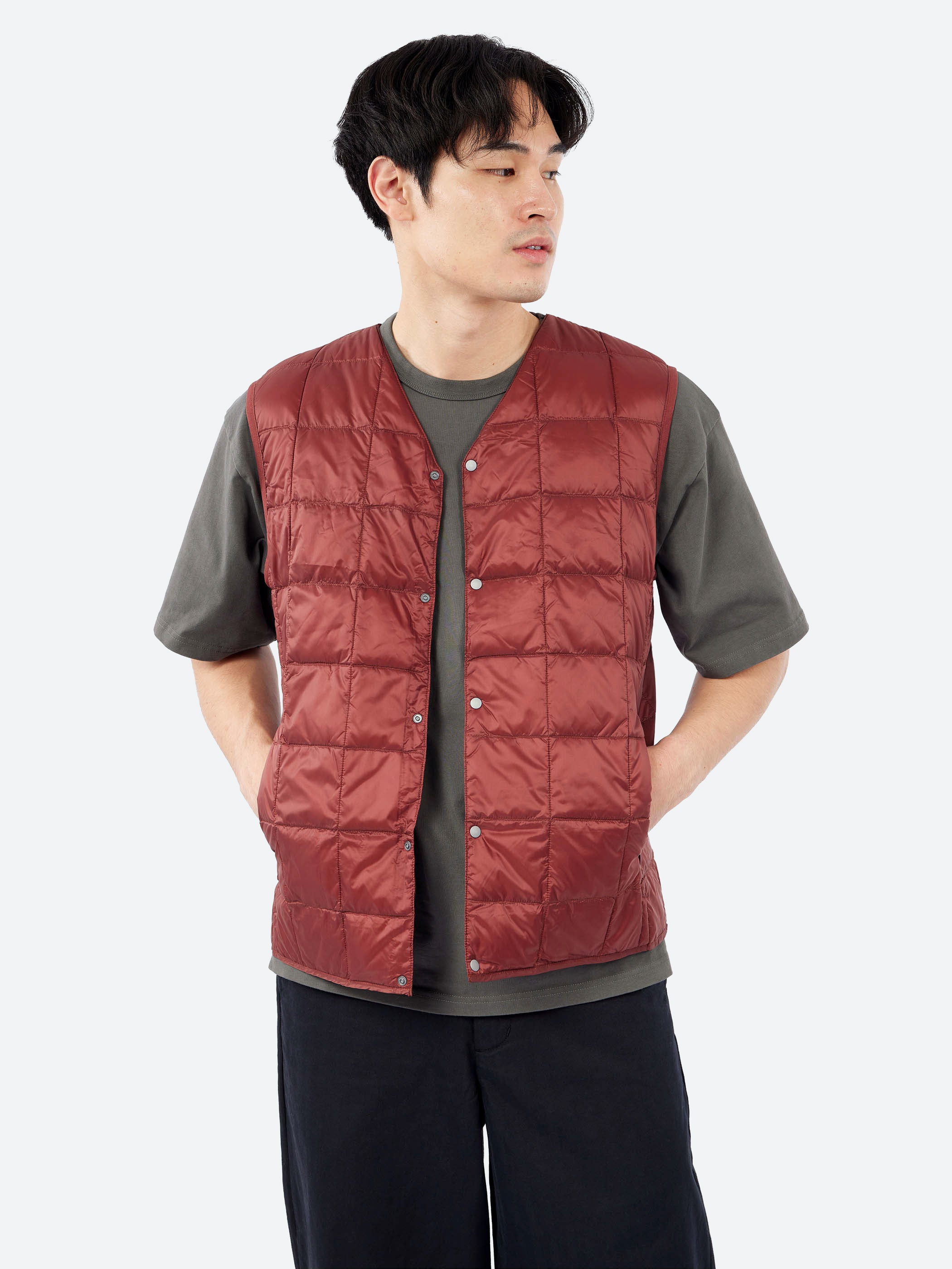 Military V-Neck Button Down Vest