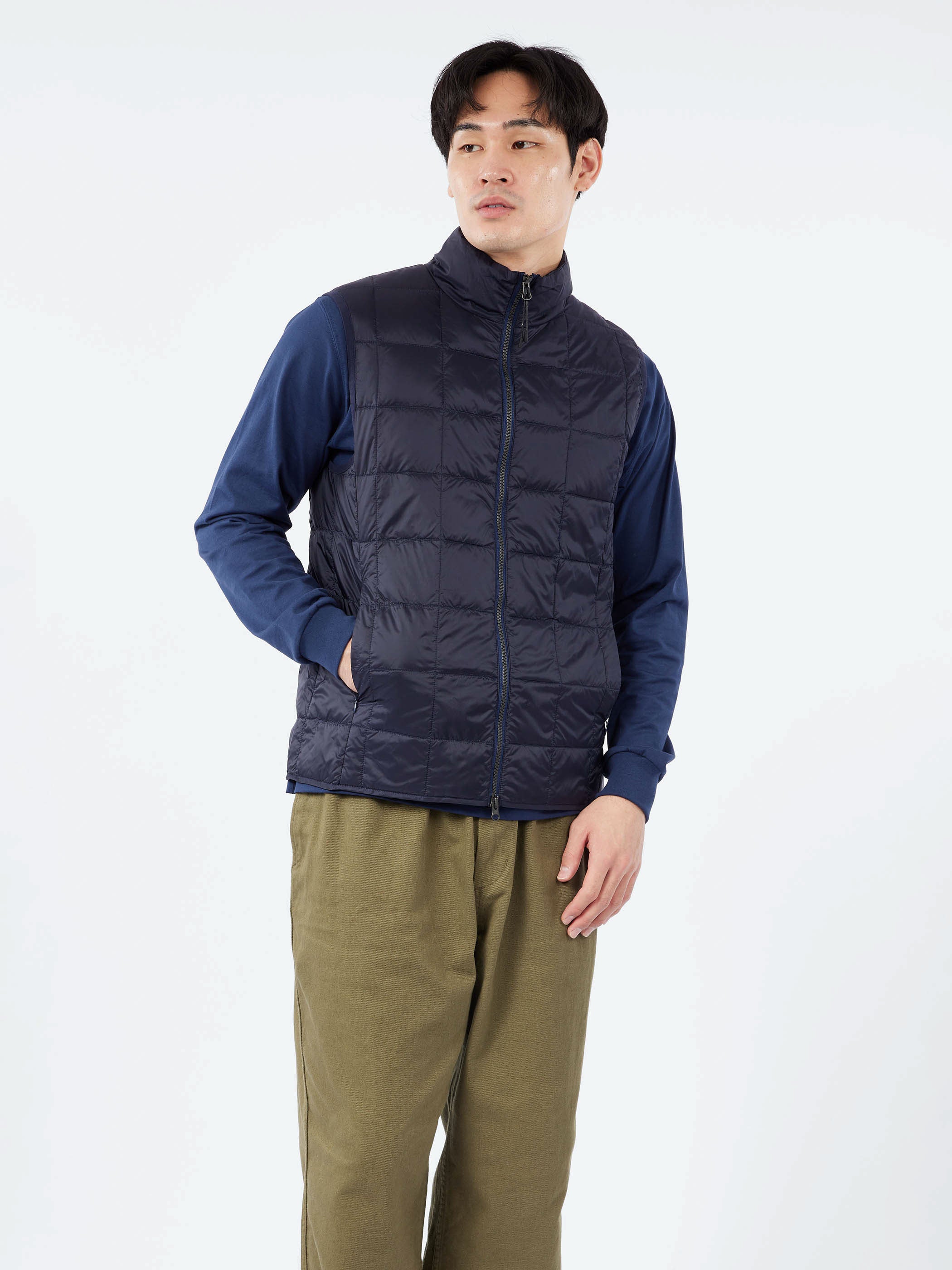 High Neck Zip Inner Down Vest