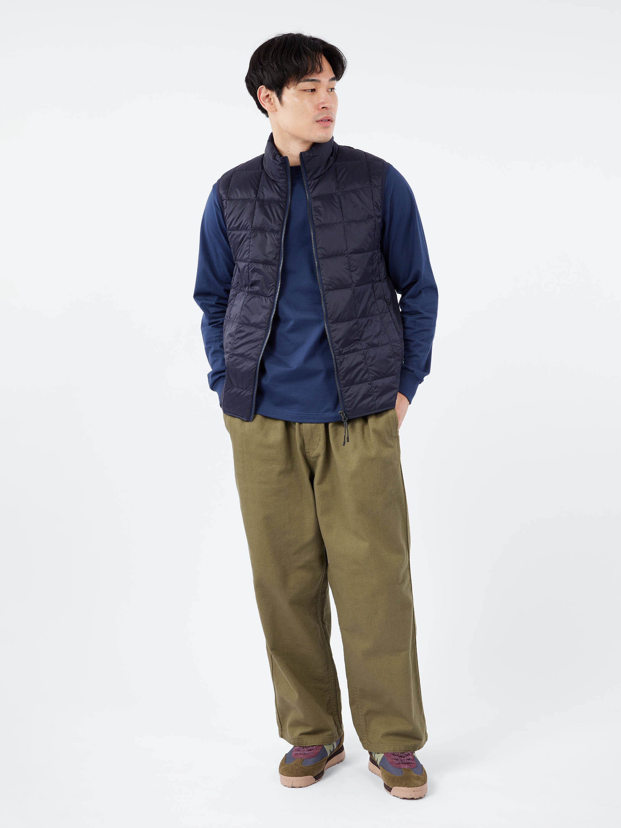 High Neck Zip Inner Down Vest