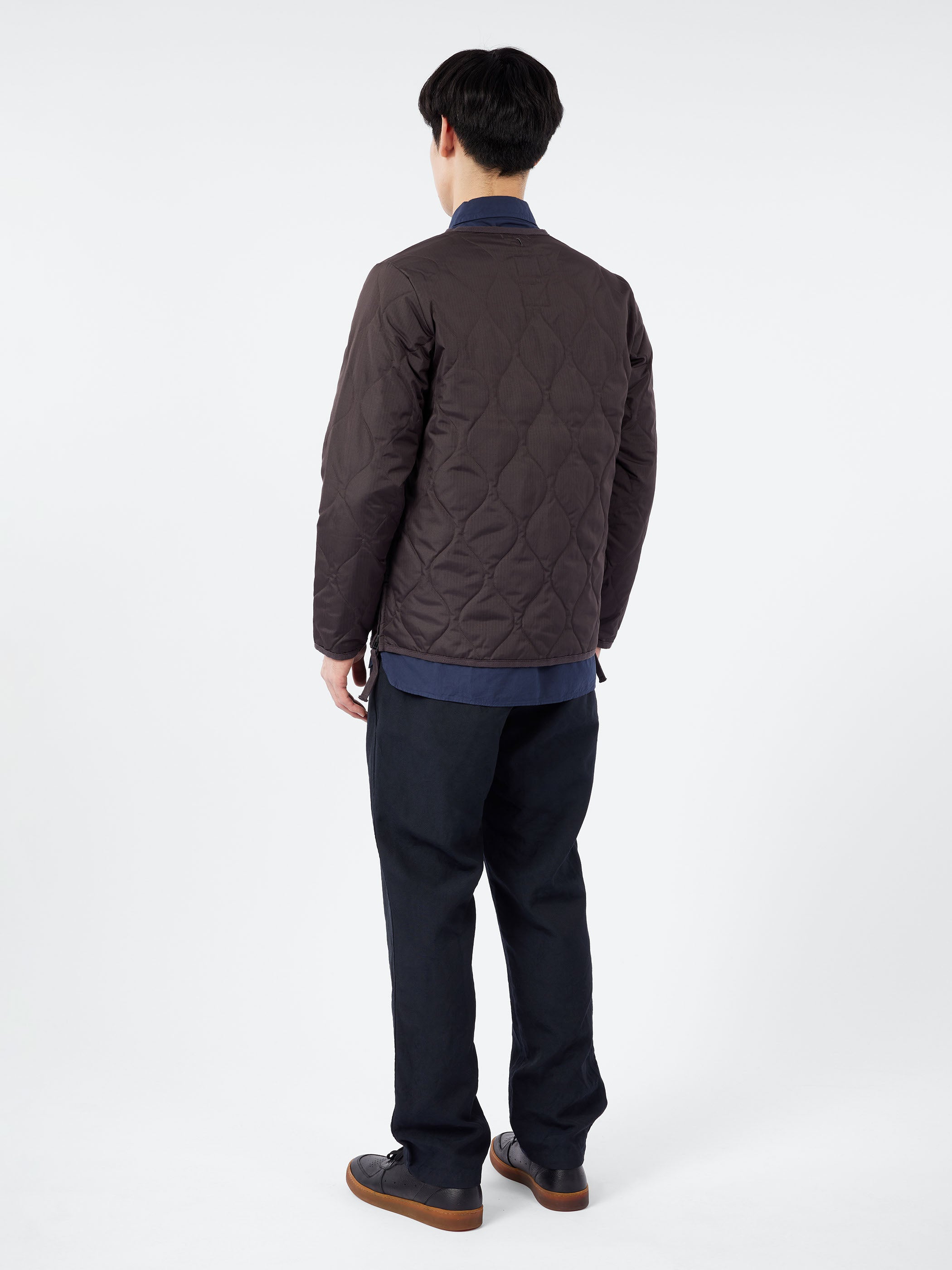 Military Zip V-Neck Down Jacket